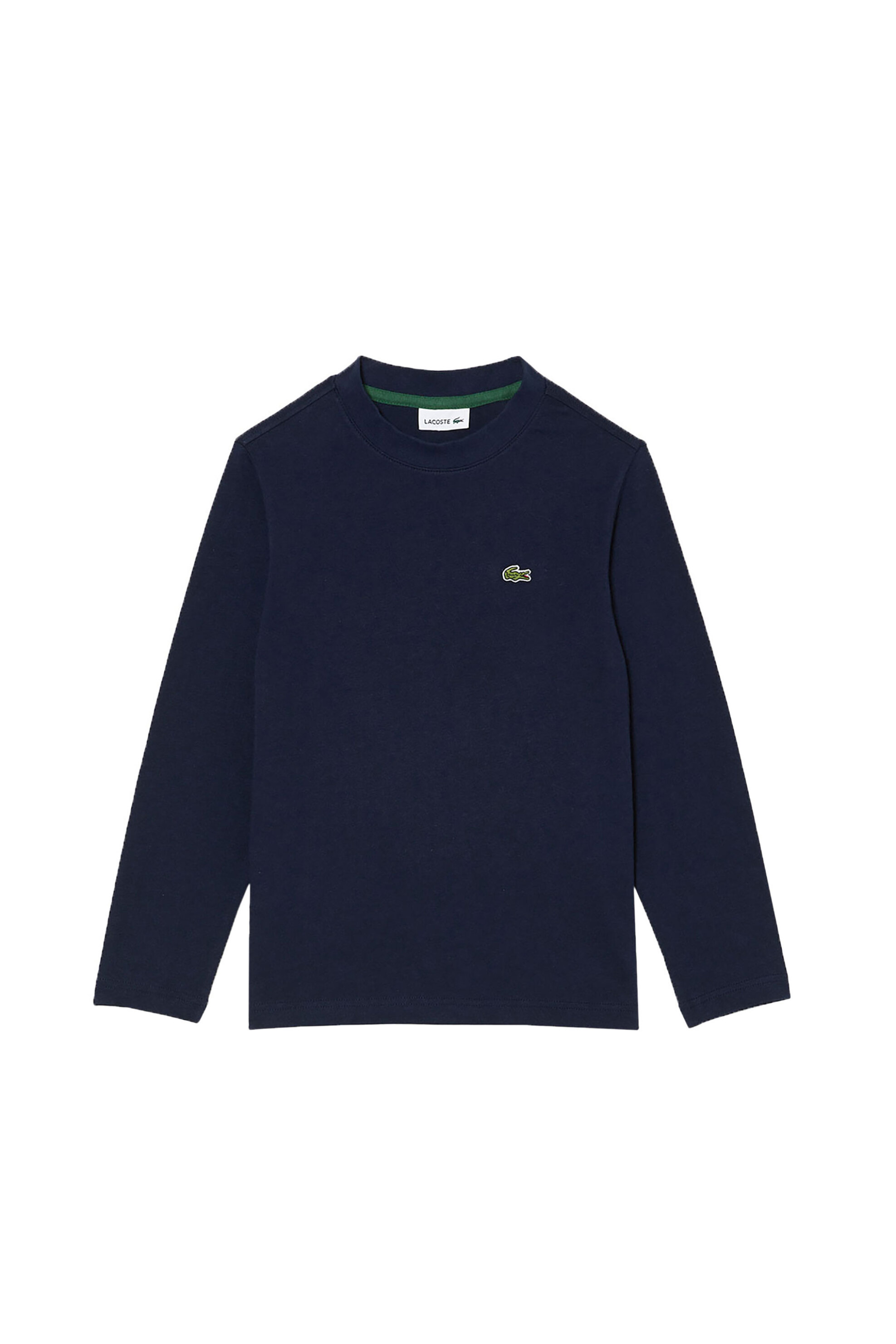 Lacoste παιδική μπλούζα βαμβακερή μονόχρωμη με logo - TJ1123 Μπλε Σκούρο φωτογραφία