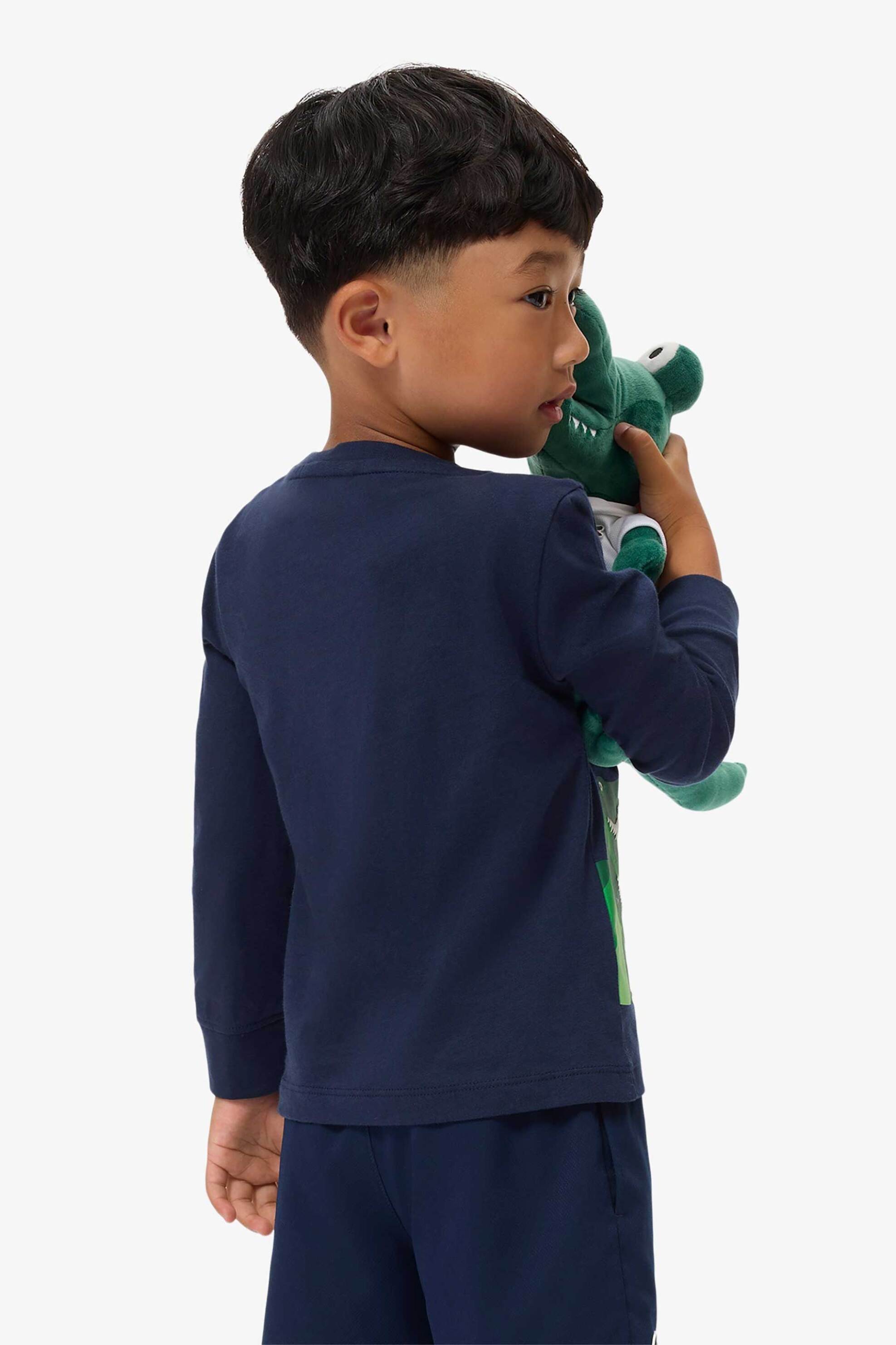 Lacoste παιδική μακρυμάνικη μπλούζα με graphic logo - TJ1149 Μπλε Σκούρο φωτογραφία