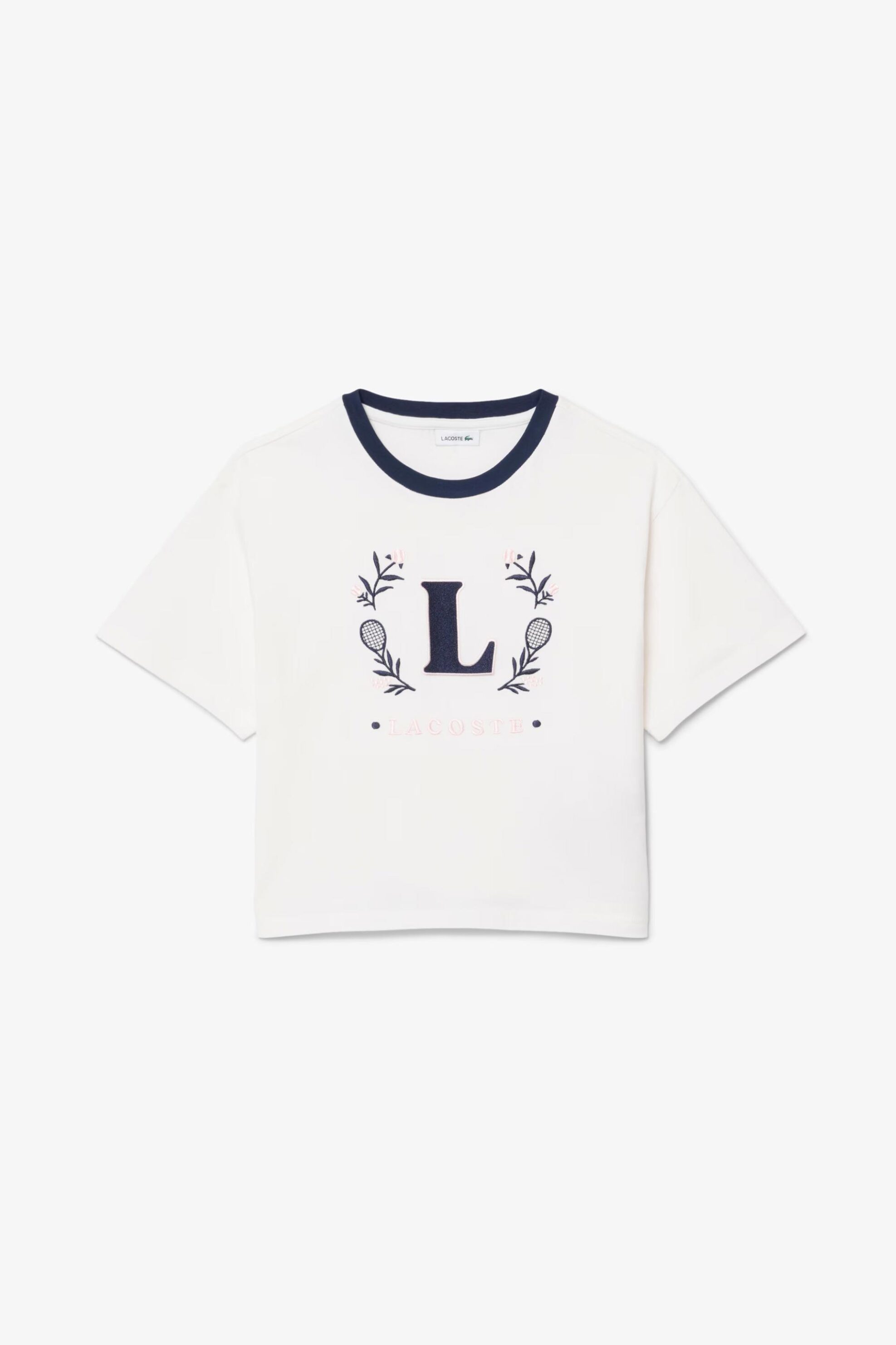 Lacoste Παιδικό T-Shirt με Graphic Logo Oversized Fit - Tj6624 Λευκό