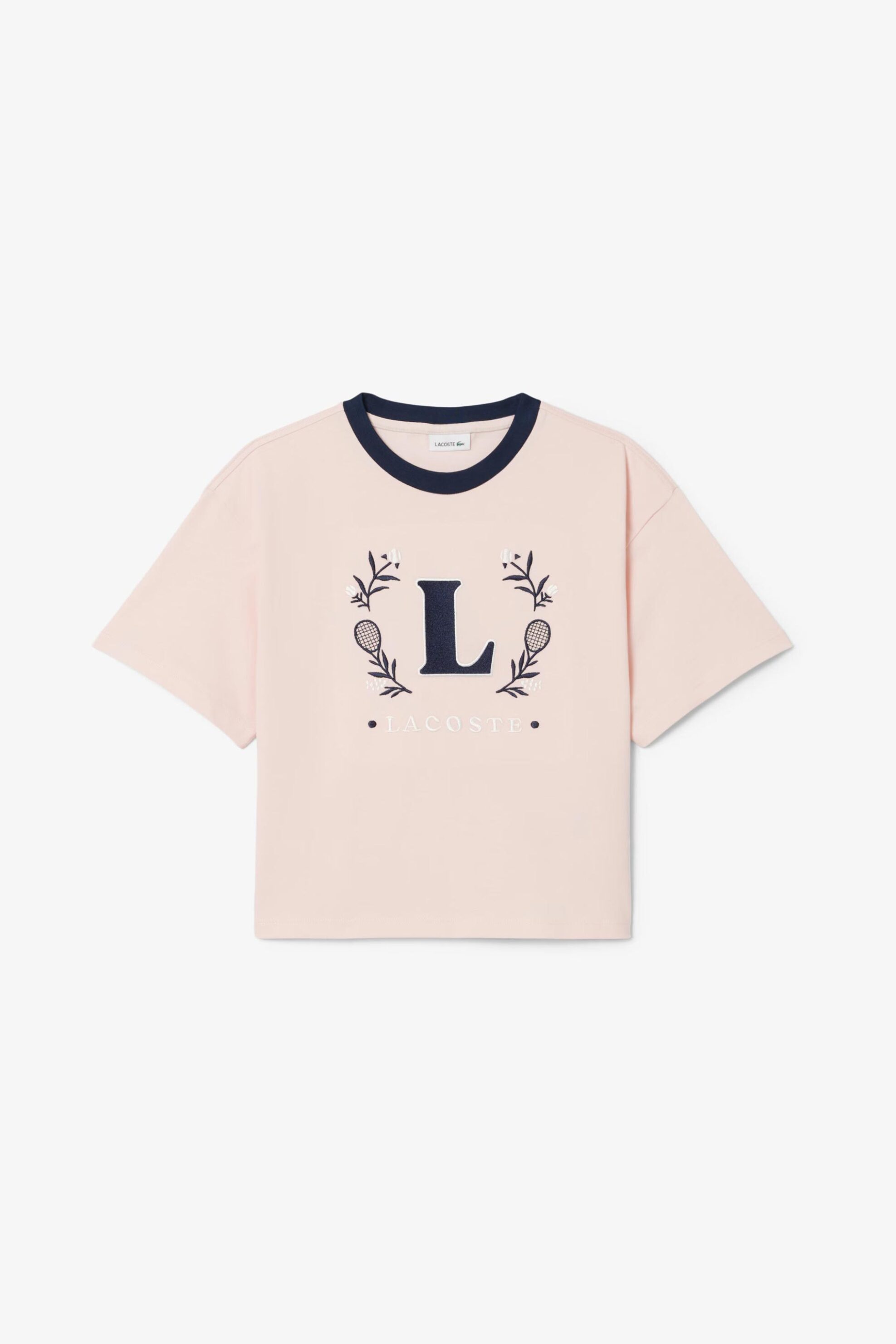 Lacoste Παιδικό T-Shirt με Graphic Logo Oversized Fit - Tj6624 Ροζ Ανοιχτό