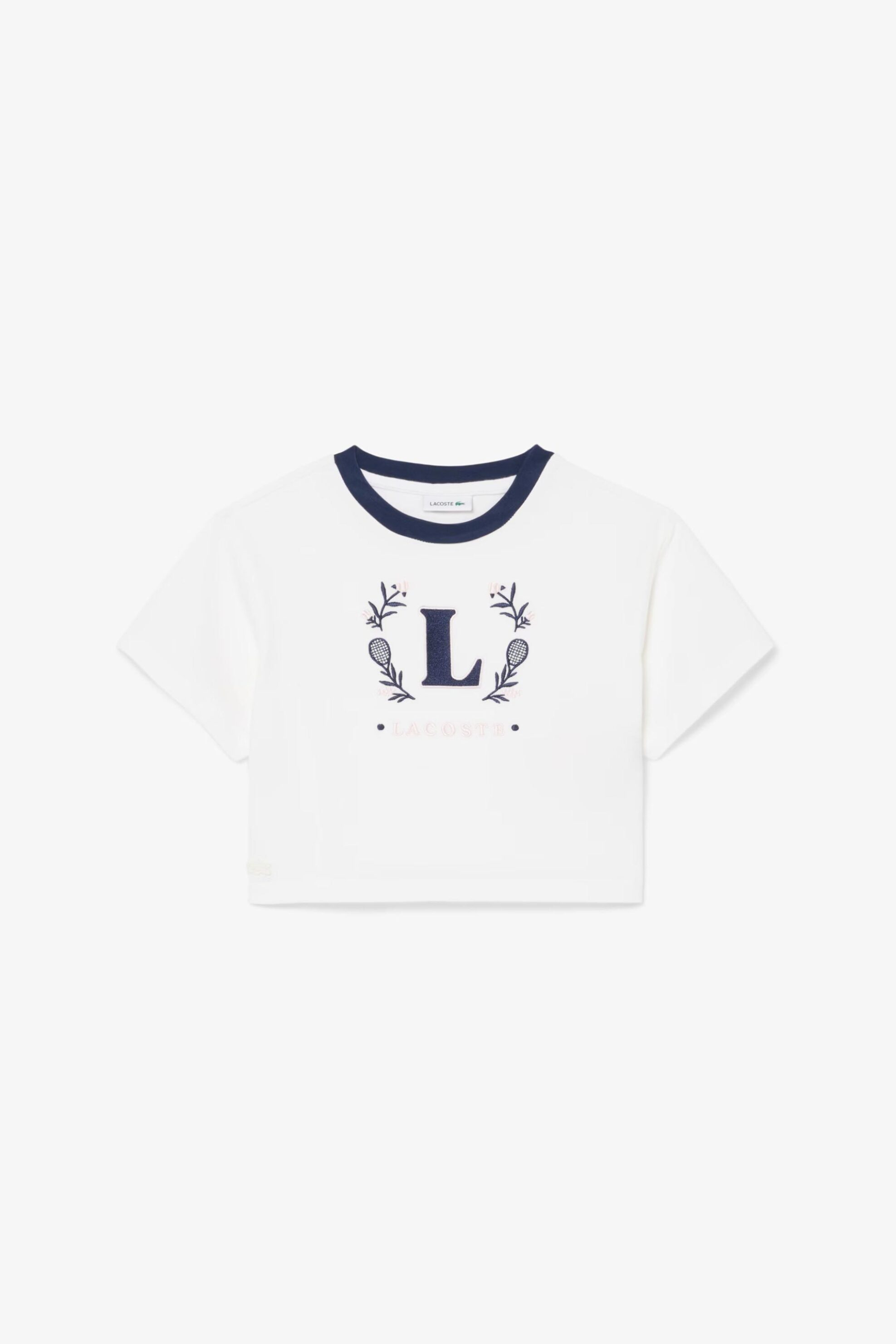 Lacoste Παιδικό T-Shirt με Graphic Logo Oversized Fit - Tj6645 Λευκό