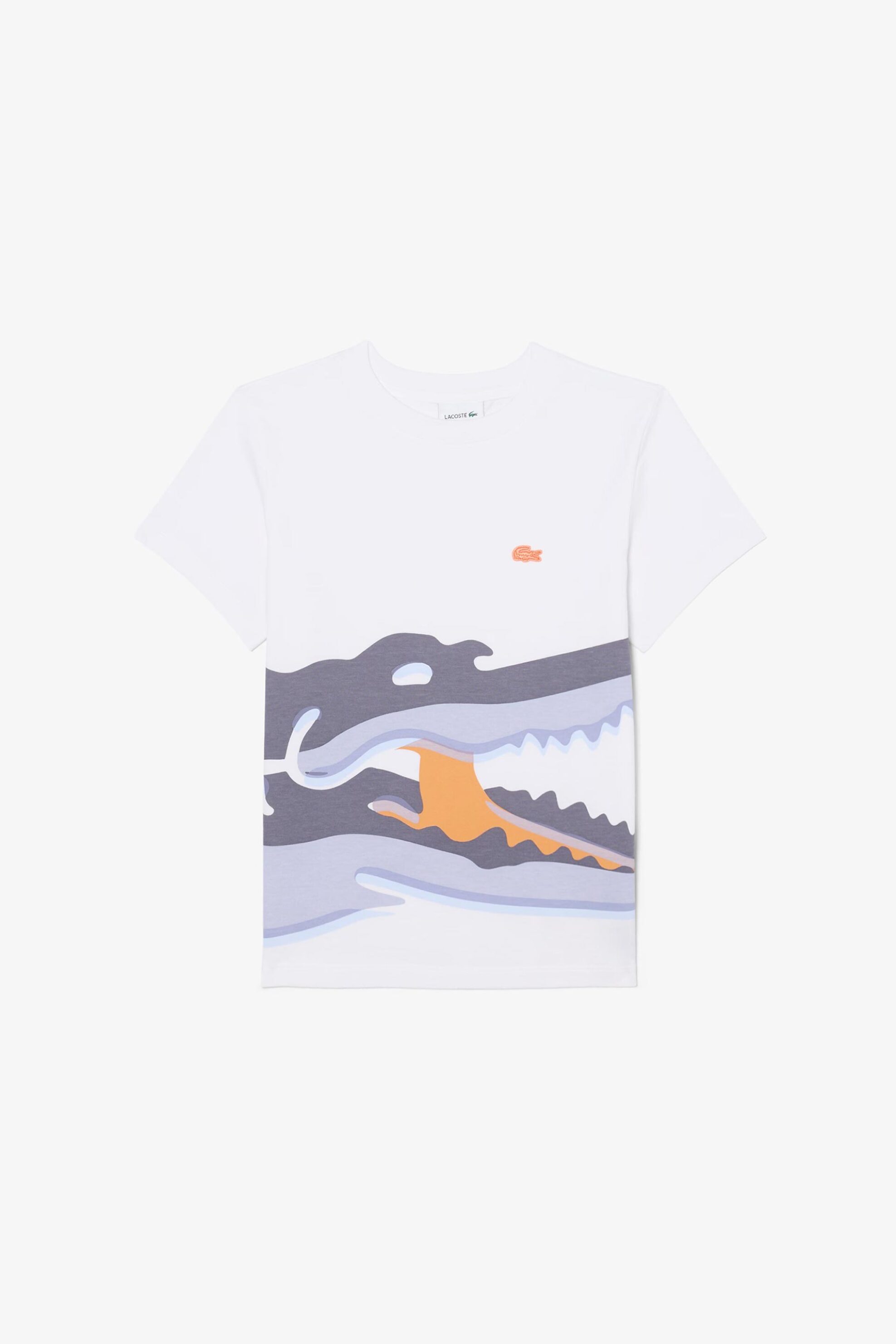 Lacoste Παιδικό T-Shirt με Crocodile Print - Tj6920 Λευκό