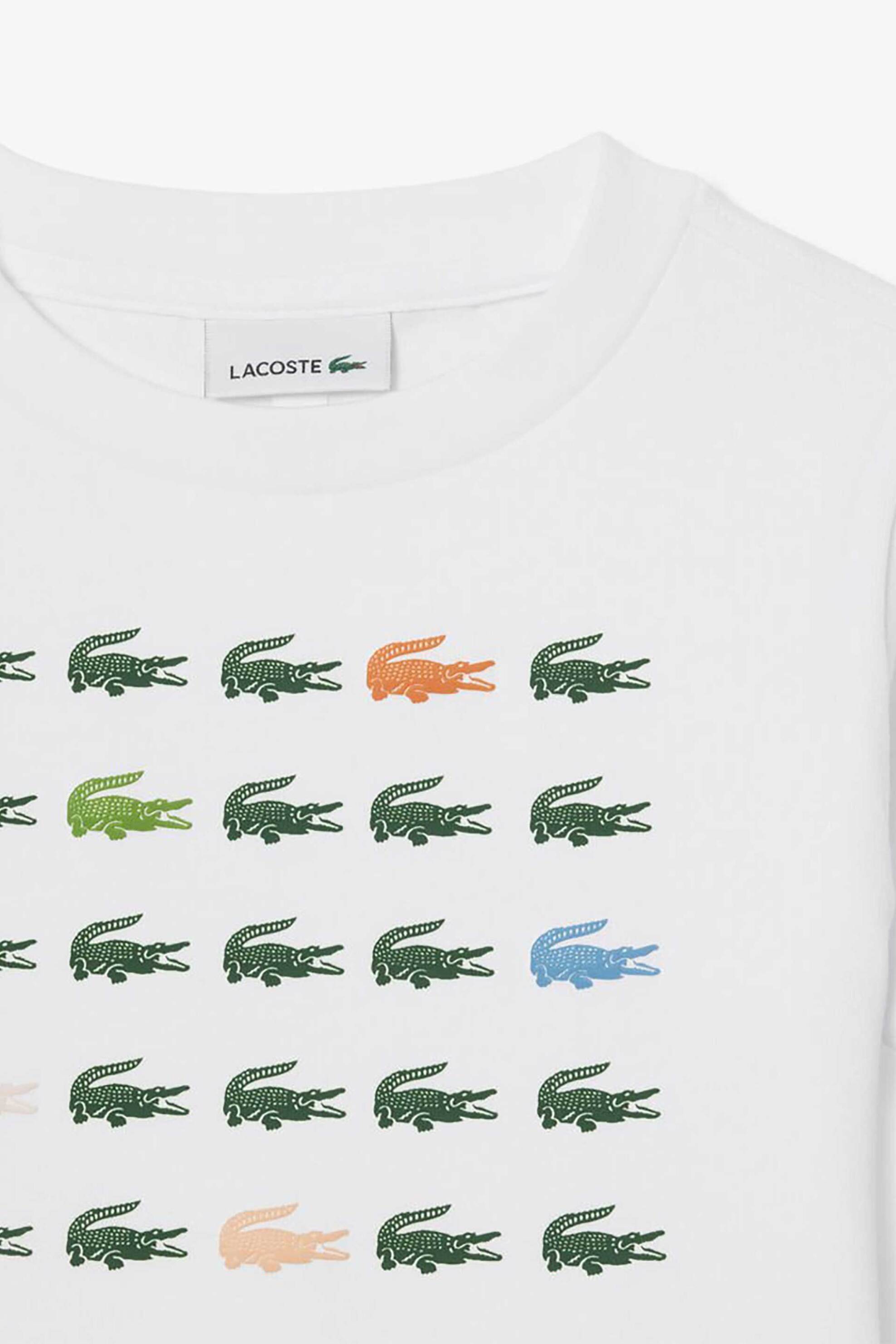 Lacoste Παιδικό T-Shirt με Crocodile Print - Tj6943 Λευκό