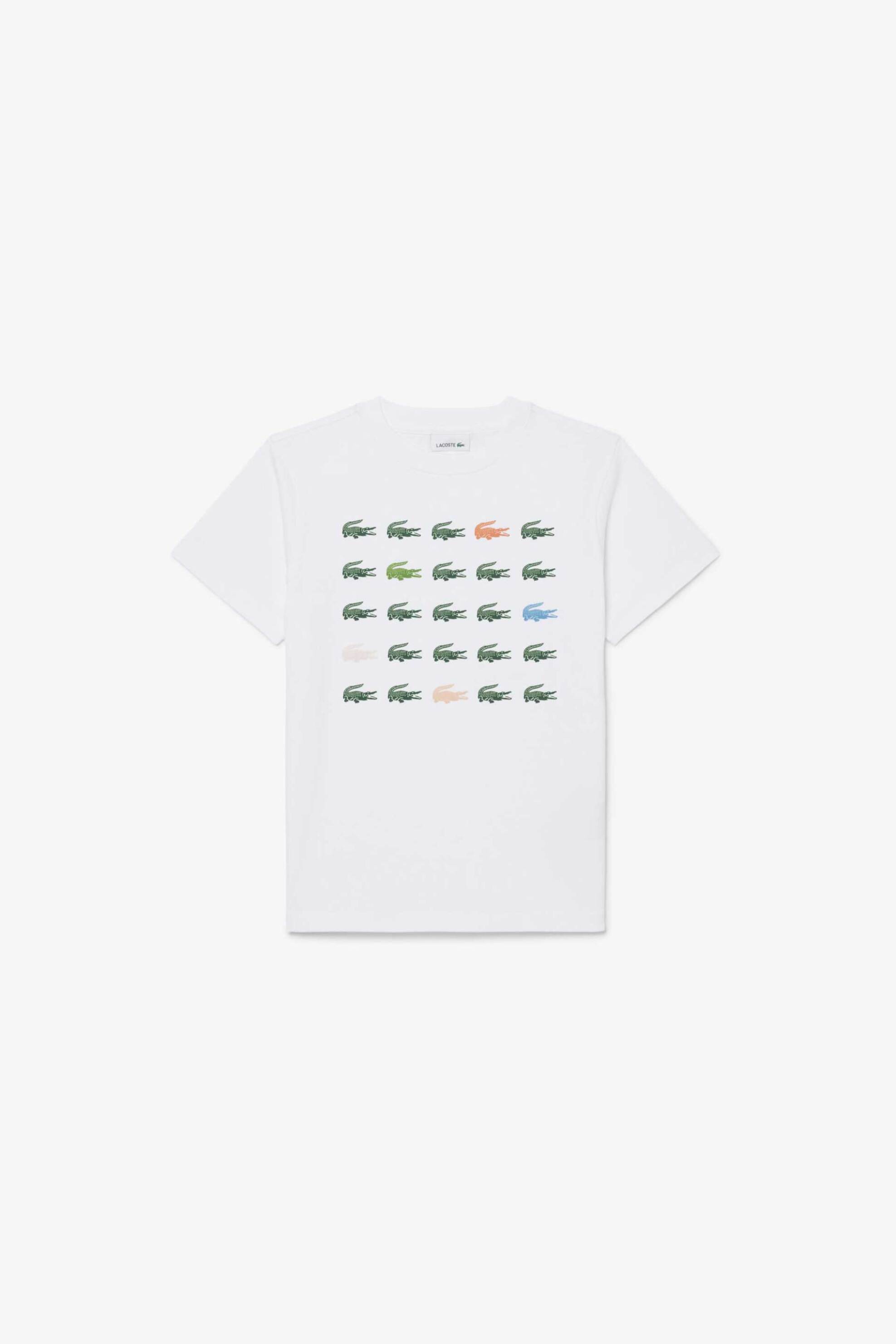 Lacoste Παιδικό T-Shirt με Crocodile Print - Tj7369 Λευκό