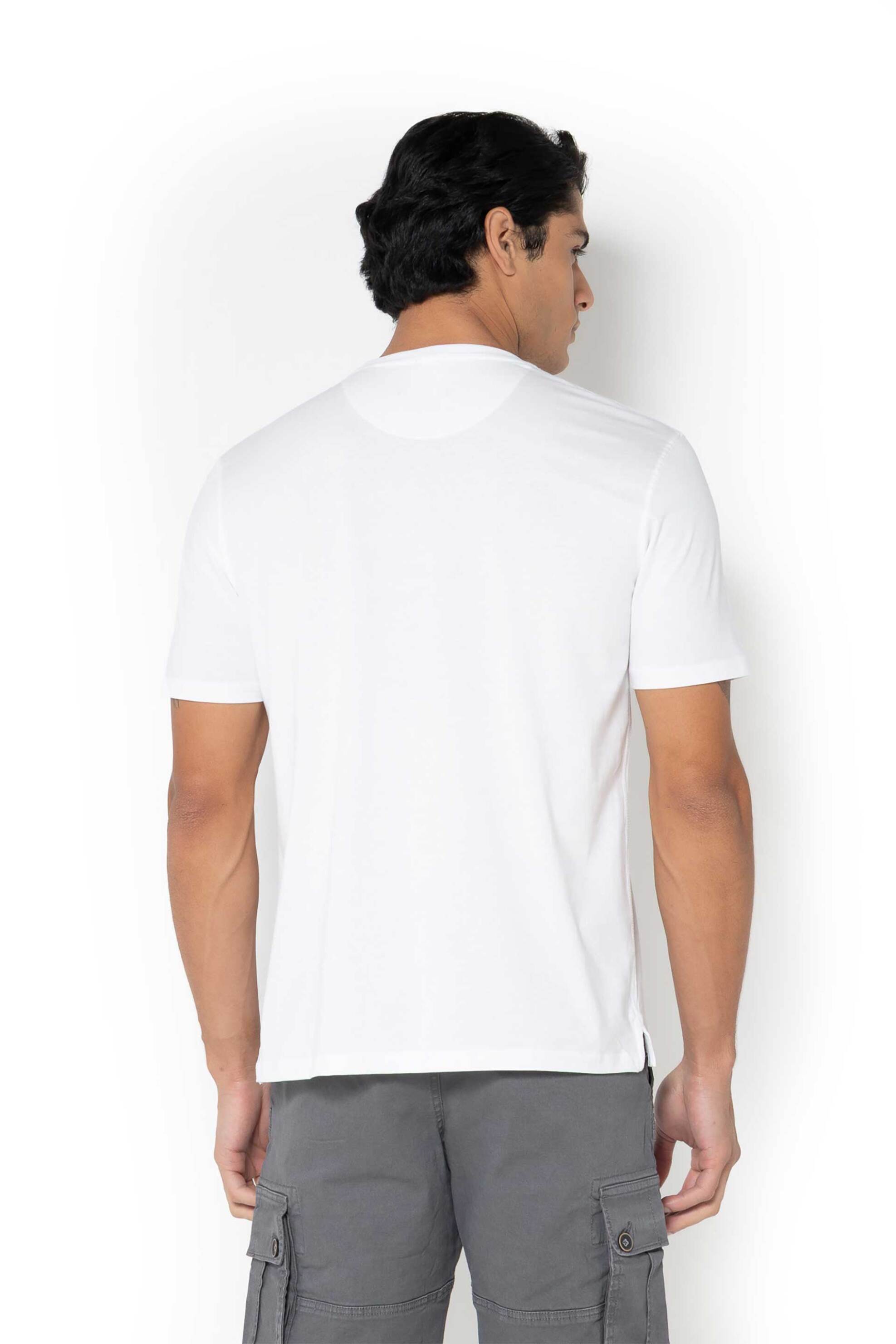 The Bostonians Ανδρικό T-Shirt Πικέ με Two-Tone Logo Print Regular Fit Tech - Ts1287N Λευκό