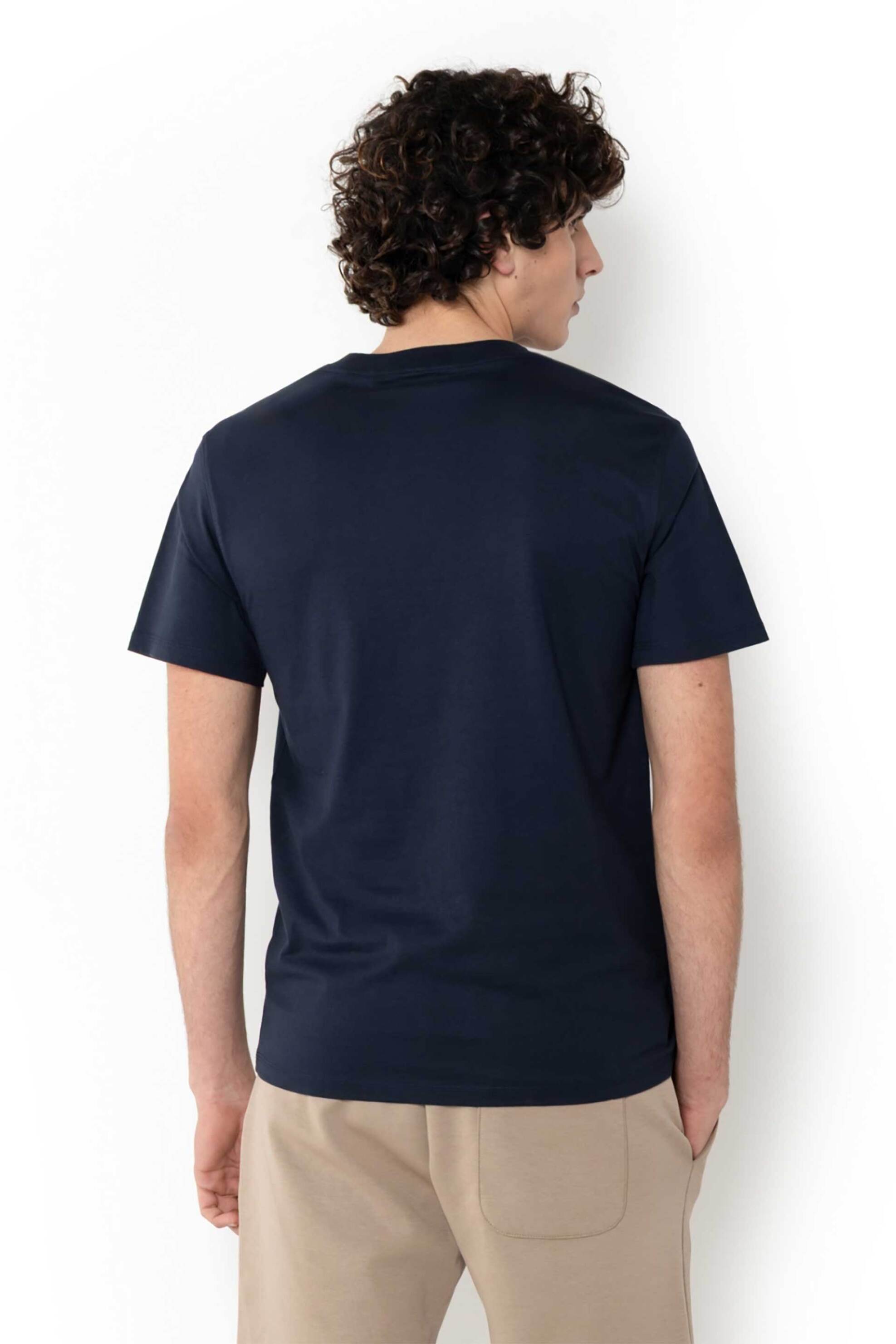 The Bostonians Ανδρικό T-Shirt με Raphic Print Regular Fit Boston - Ts1304 Μπλε Marine