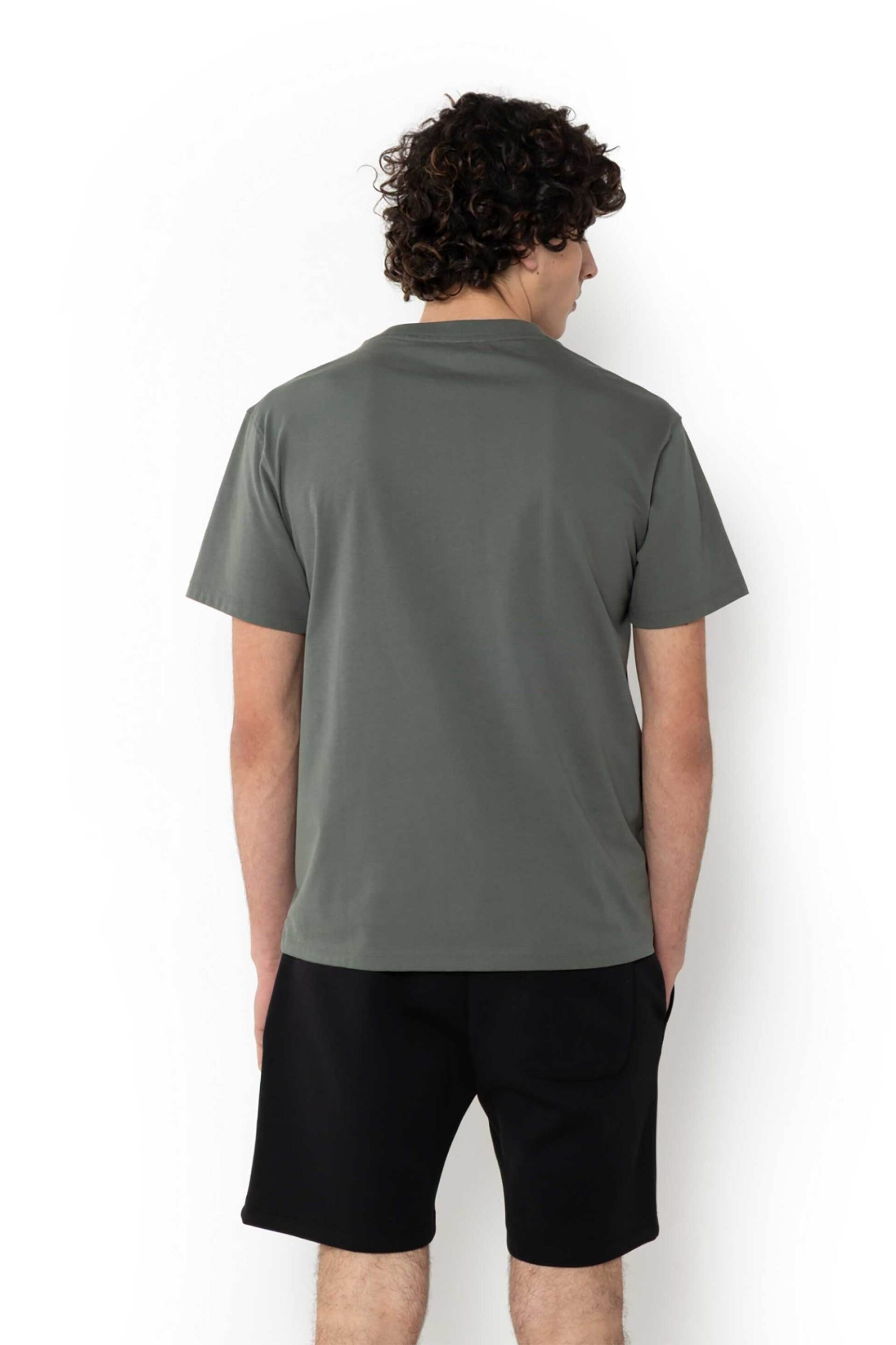 The Bostonians Ανδρικό T-Shirt με Raphic Print Regular Fit Boston - Ts1304 Χακί