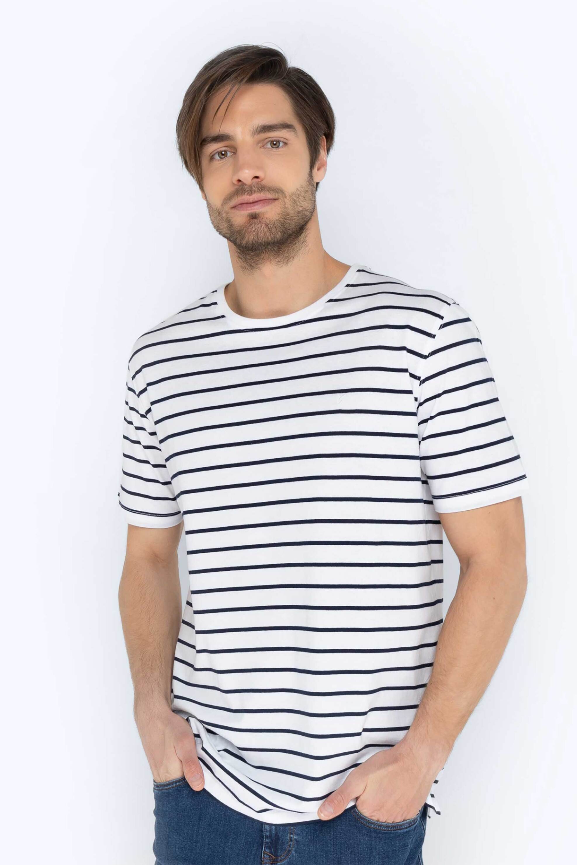The Bostonians ανδρικό T-shirt με ριγέ σχέδιο Regular Fit 