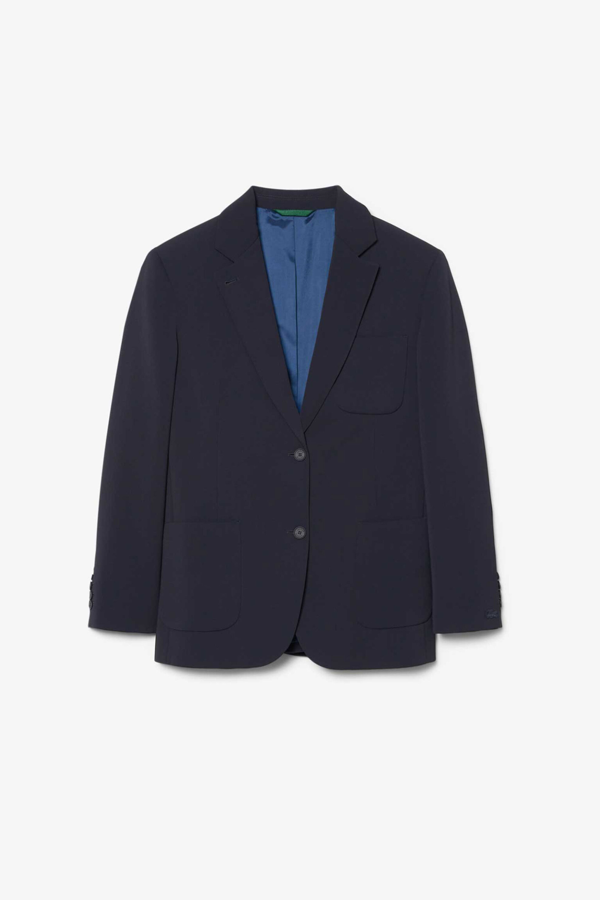 Lacoste Γυναικείο Σακάκι Πικέ Relaxed Fit - Vf0262 Μπλε Σκούρο