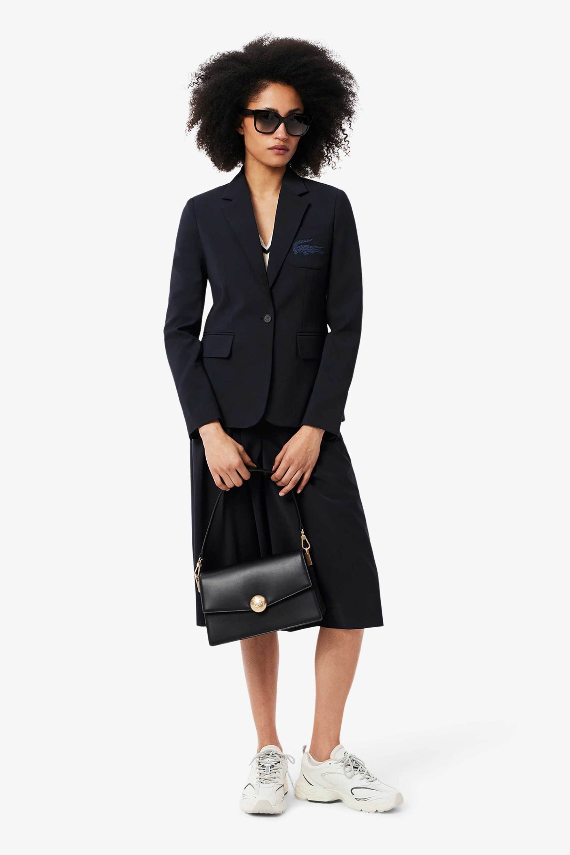 Lacoste γυναικείο σακάκι με κεντημένο λογότυπο Slim Fit - VF4244-00 Μπλε Σκούρο φωτογραφία