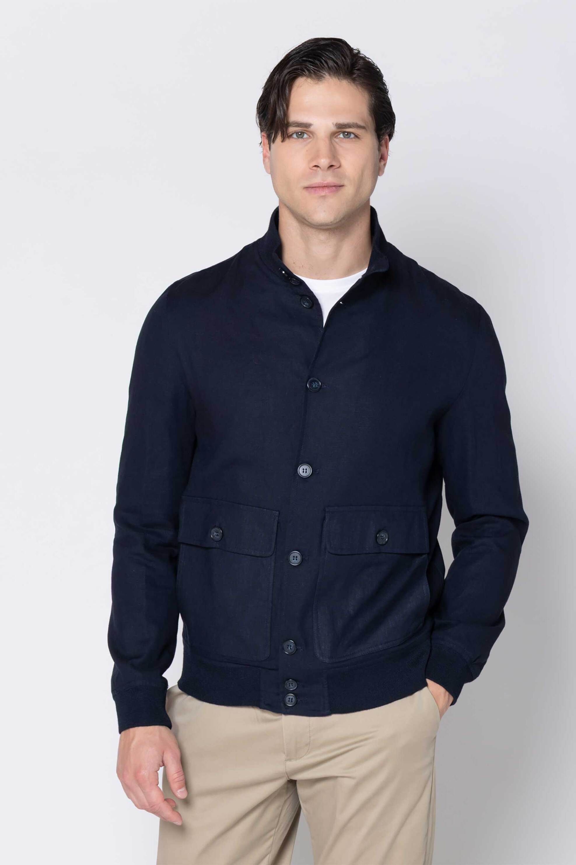The Bostonians ανδρικό bomber jacket Regular Fit - W00118 Μπλε Marine