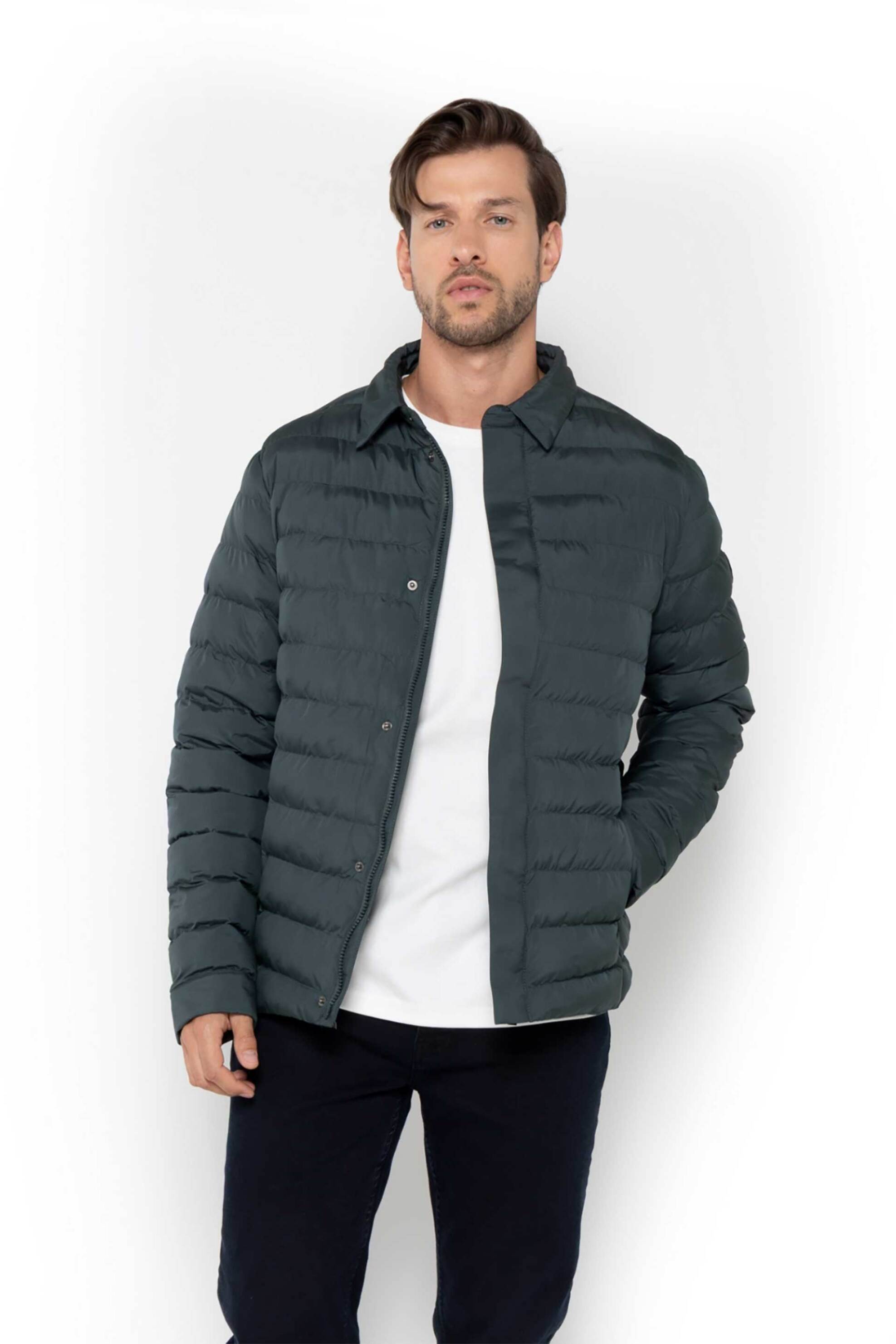 Ανδρικά μπουφάν bomber σε πρασινο