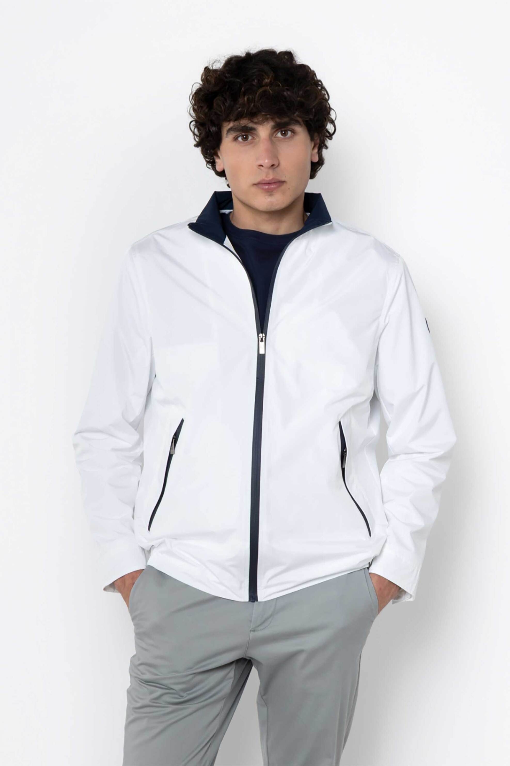 The Bostonians ανδρικό bomber jacket Regular Fit - W20262 Λευκό