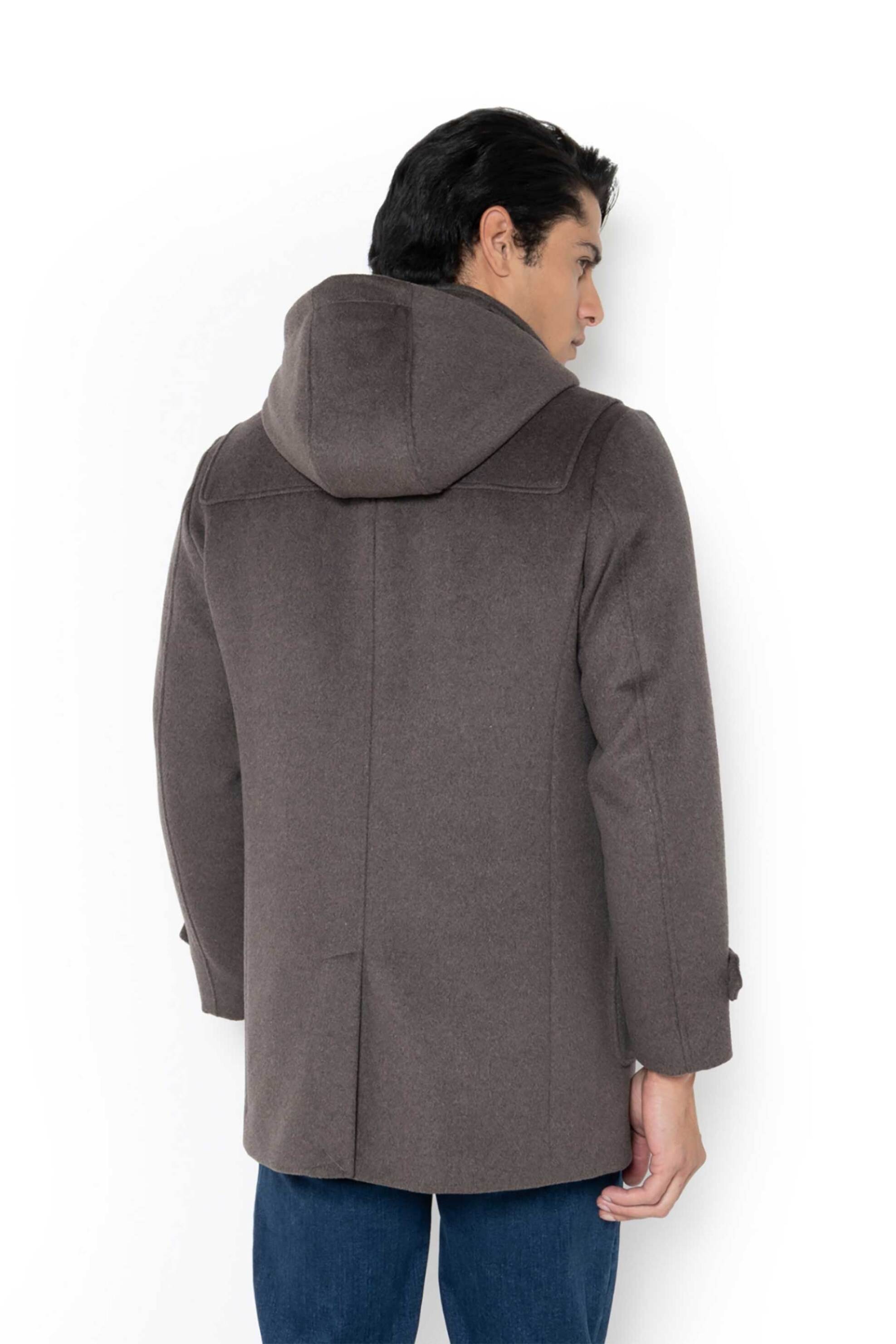 The Bostonians ανδρικό παλτό montgomery με κουκούλα Regular Fit - W2490T729 Καφέ φωτογραφία