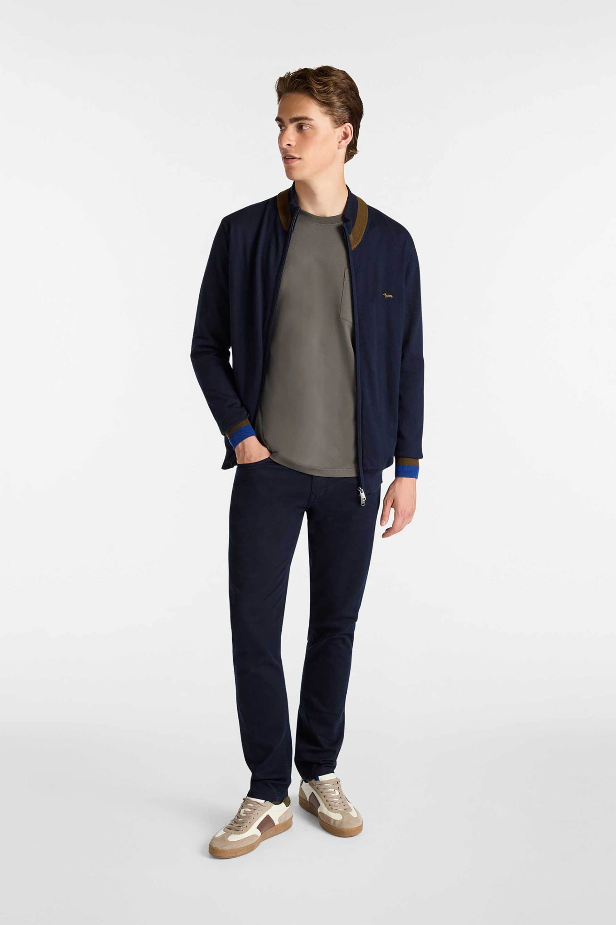 Harmont & Blaine ανδρικό casual παντελόνι πεντάτσεπο Narrow Fit - WN1001N53118 Μπλε Σκούρο