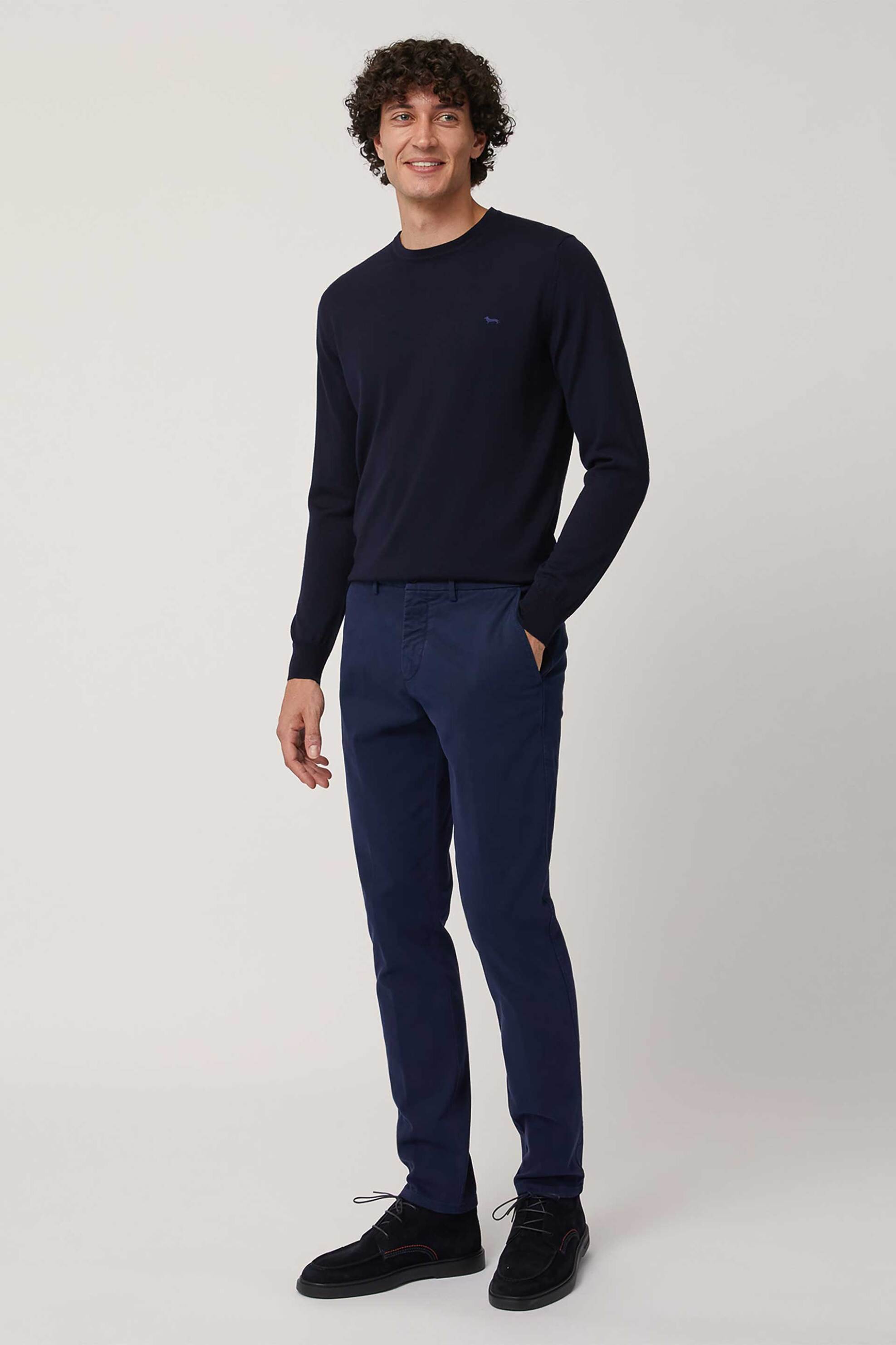 Harmont & Blaine ανδρικό chino παντελόνι Narrow Fit - WNM300053022 Μπλε Σκούρο