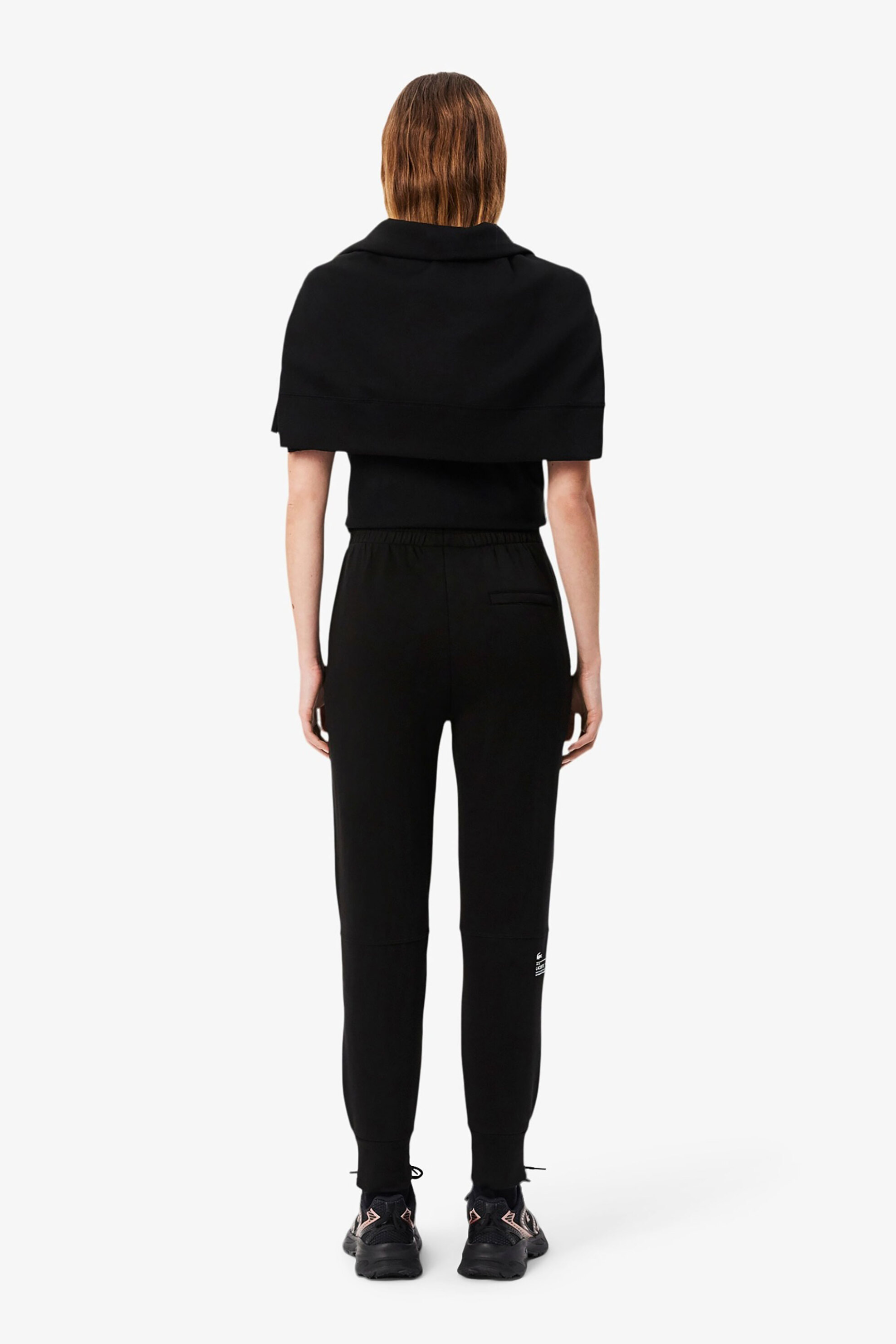 Lacoste γυναικείο παντελόνι φόρμας με λογότυπο Tapered Fit - XF0343 Μαύρο φωτογραφία