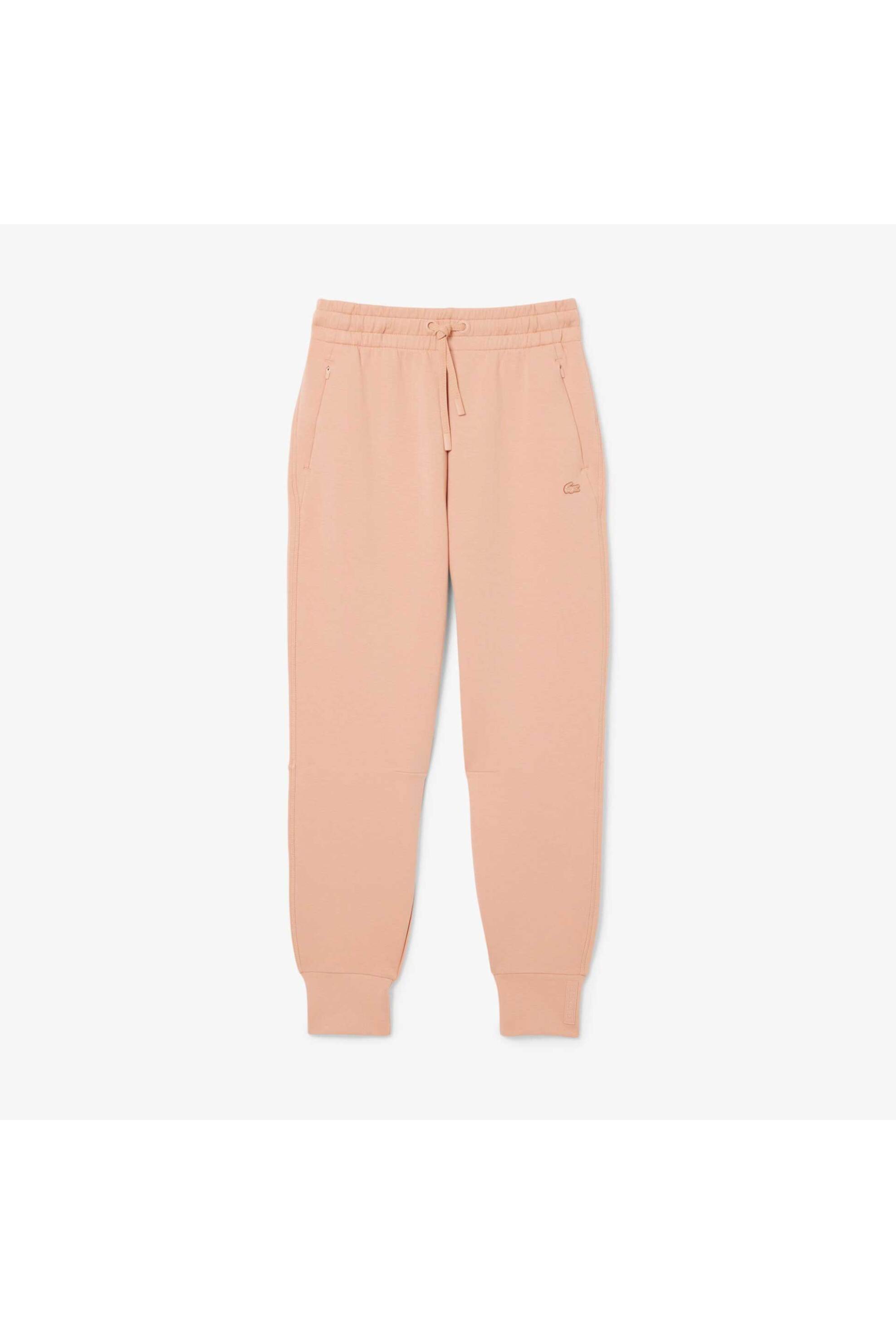 Lacoste γυναικείο παντελόνι φόρμας με λογότυπο Tapered Fit - XF0343 Καφέ Latte φωτογραφία