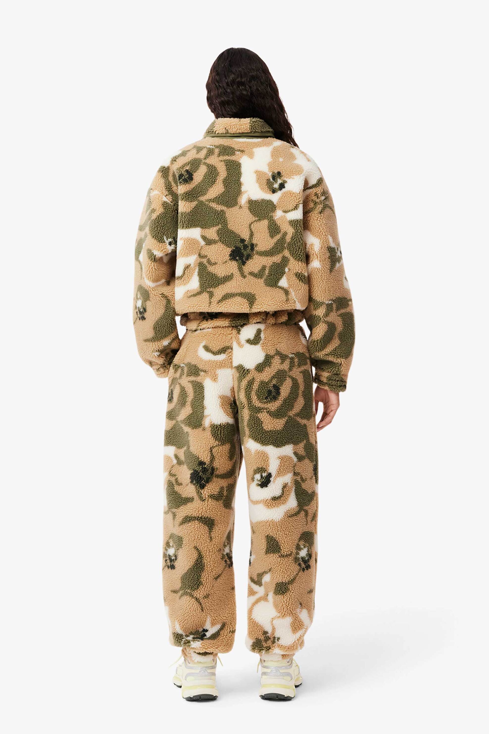 Lacoste γυναικείο παντελόνι φόρμας μπουκλέ με floral print - XF4121-00 Μπεζ φωτογραφία