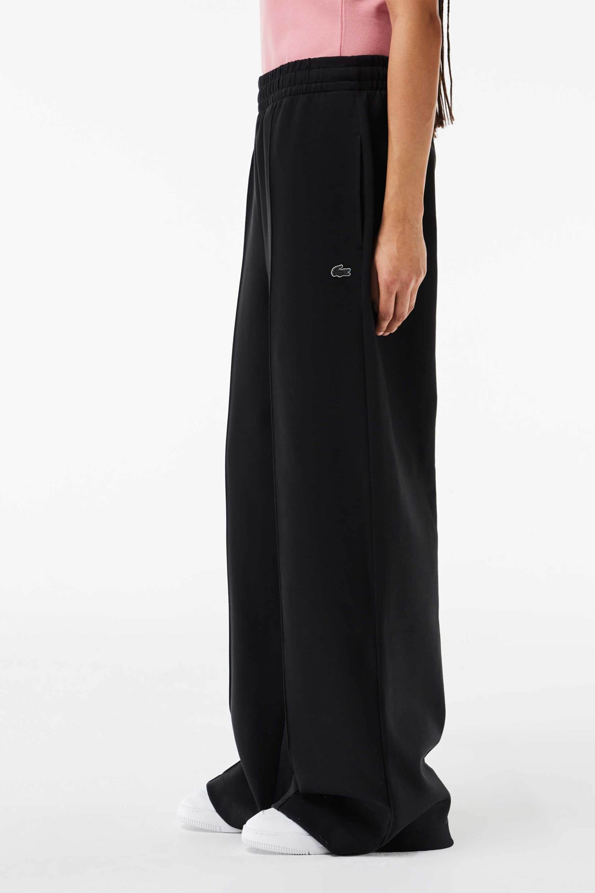 Lacoste γυναικείο παντελόνι φόρμας μονόχρωμο με ελαστική μέση και τσέπες μπροστά - XF7374 Μαύρο φωτογραφία