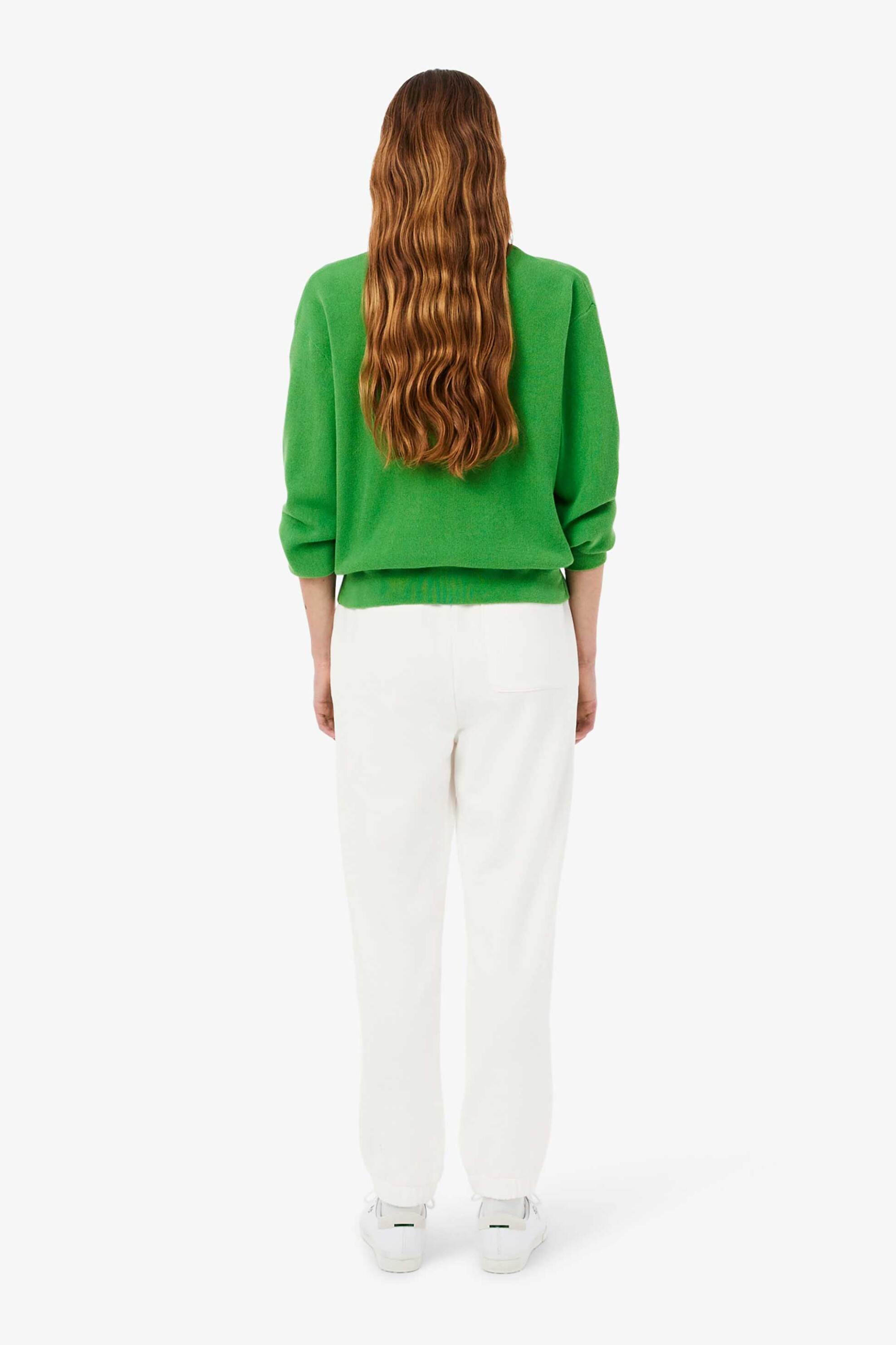 LACOSTE Lacoste γυναικείο παντελόνι φόρμας με κεντημένο λογότυπο Straight Fit - XF7604-00 Λευκό - 3