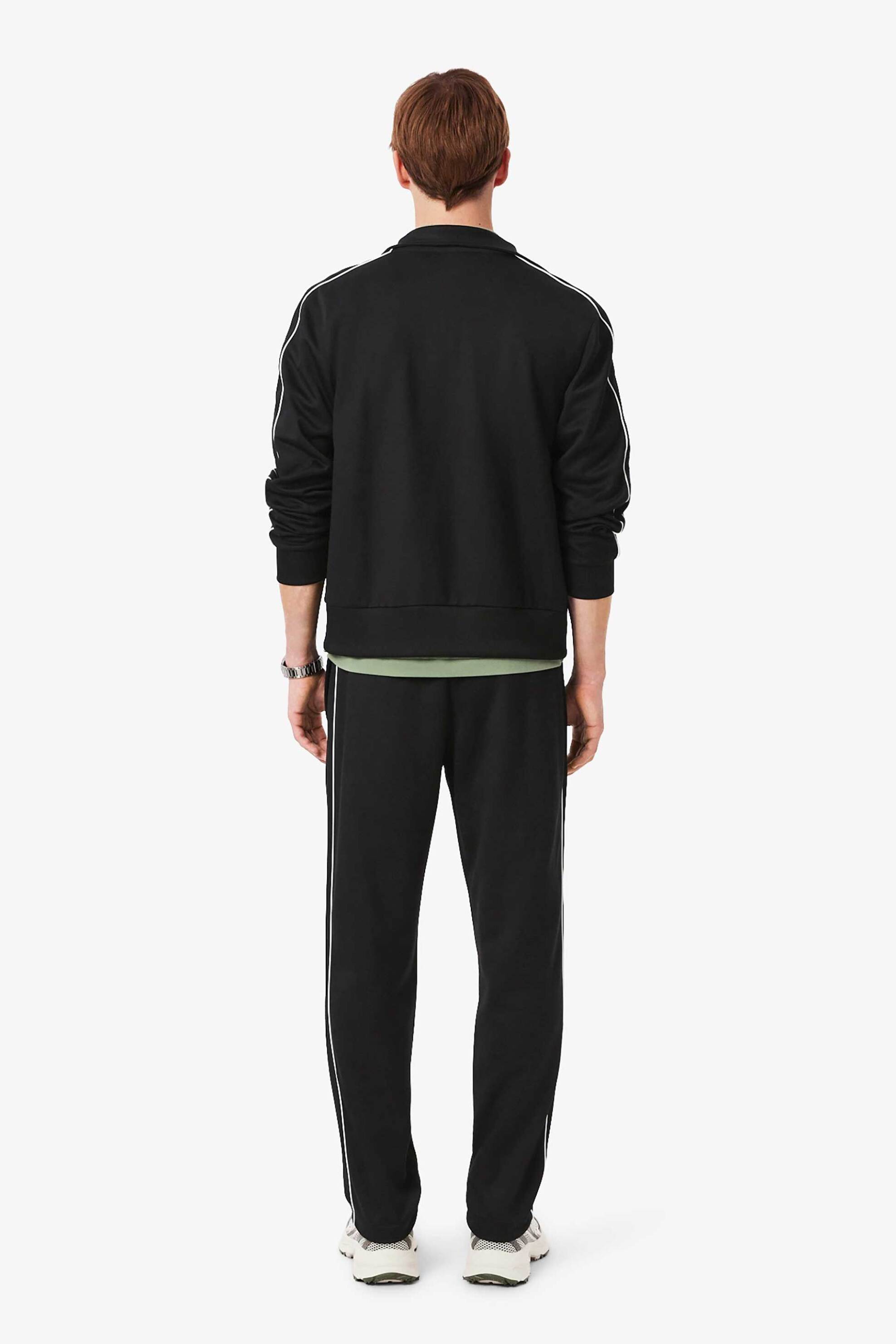 Lacoste ανδρικό παντελόνι φόρμας πικέ με κεντημένο λογότυπο Regular Fit "Paris" - XH1412 Μαύρο φωτογραφία