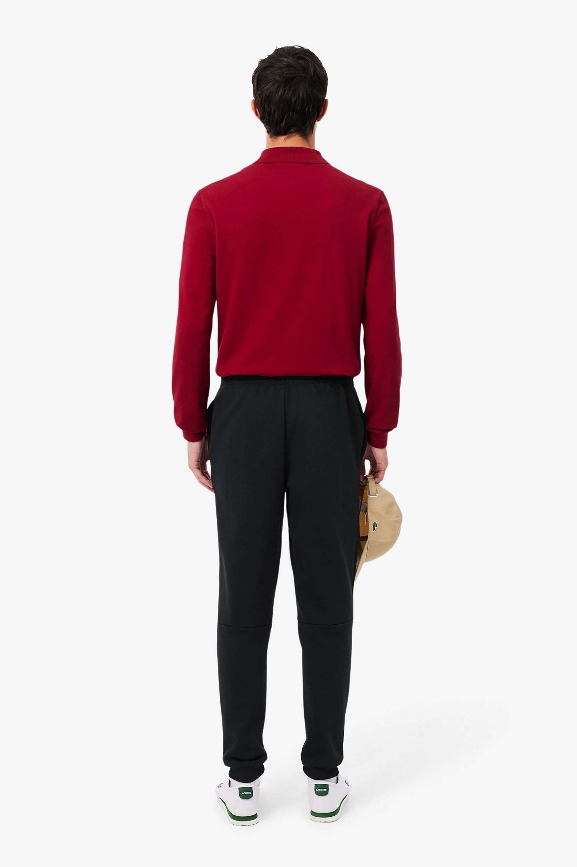 Lacoste Ανδρικό Παντελόνι Φόρμας με Κεντημένο Λογότυπο Tapered Fit - Xh8869 Μαύρο