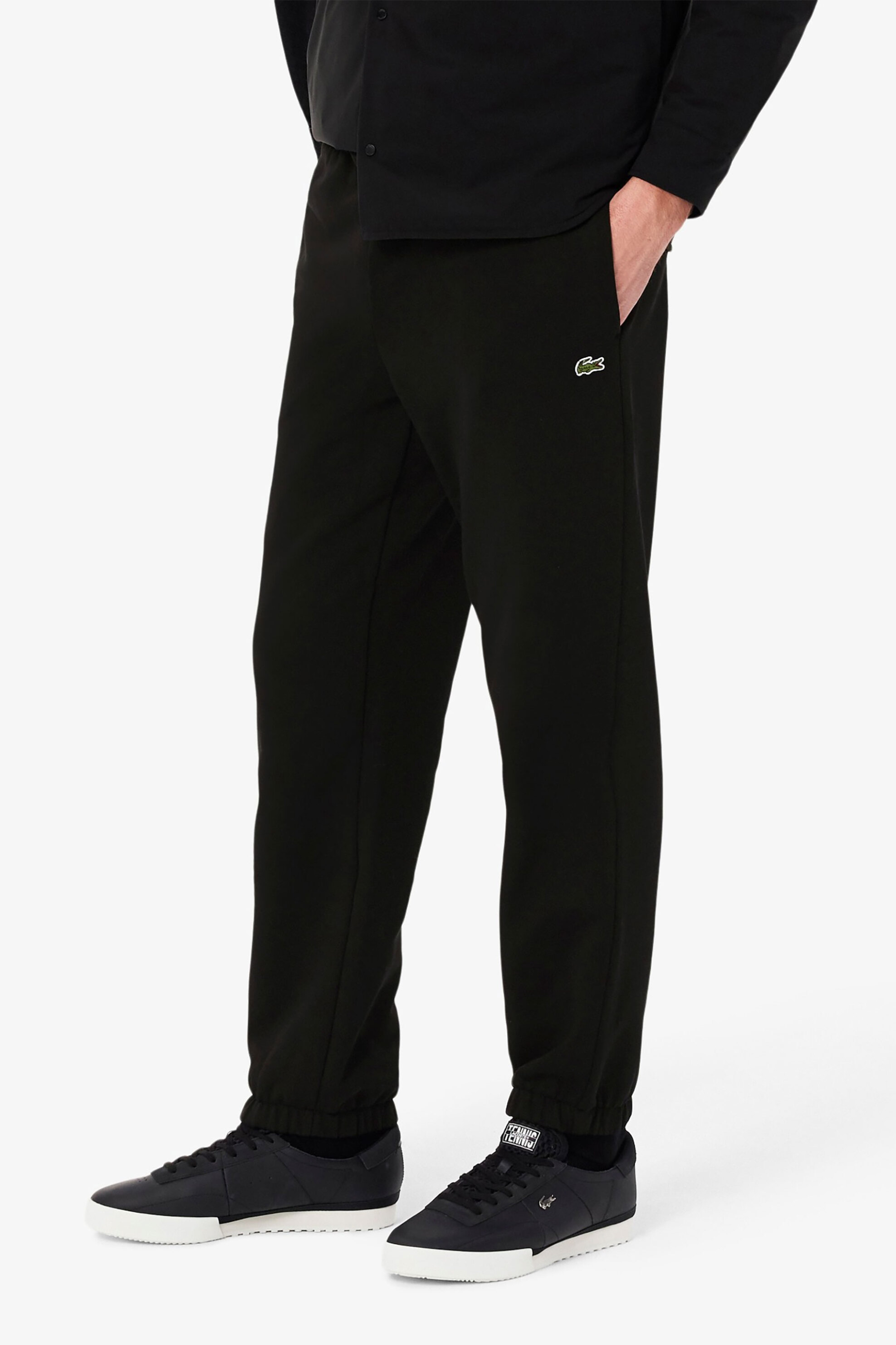 Lacoste ανδρικό παντελόνι φόρμας με κεντημένο λογότυπο Regular Fit - XH9610 Μαύρο φωτογραφία