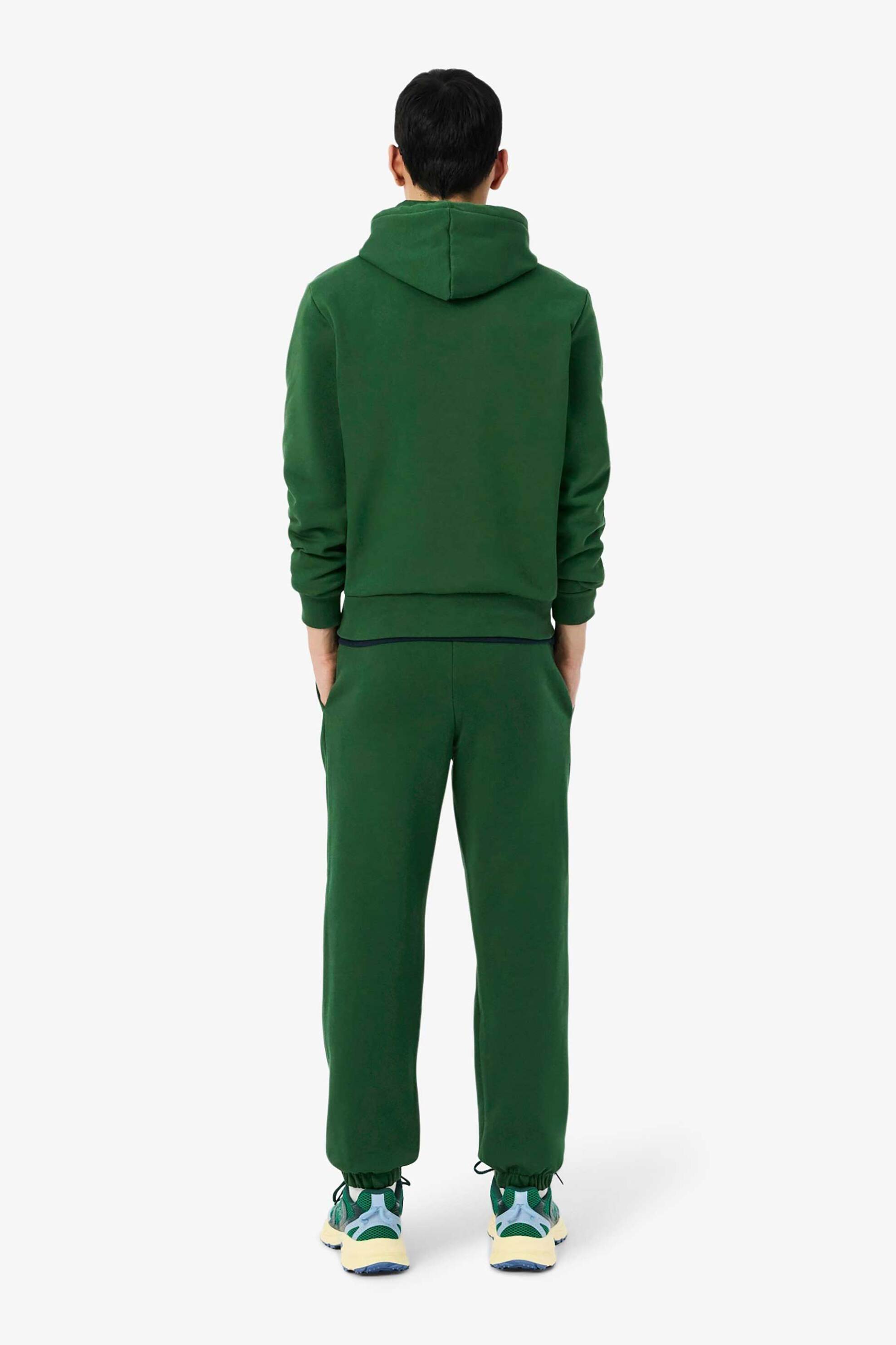 Lacoste ανδρικό παντελόνι φόρμας με κεντημένο λογότυπο Regular Fit - XH9610 Πράσινο Σκούρο φωτογραφία