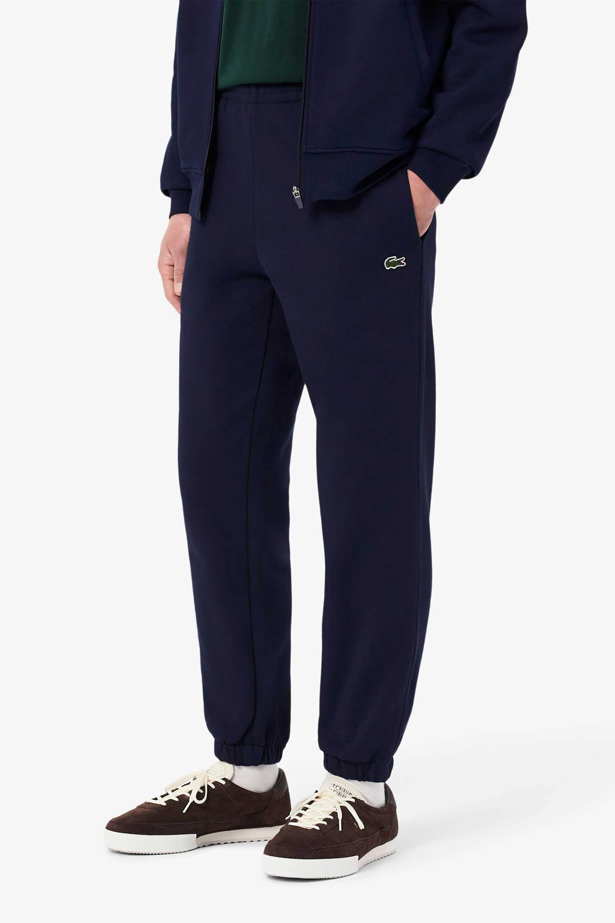 Lacoste ανδρικό παντελόνι φόρμας με κεντημένο λογότυπο Regular Fit - XH9610 Μπλε Σκούρο φωτογραφία