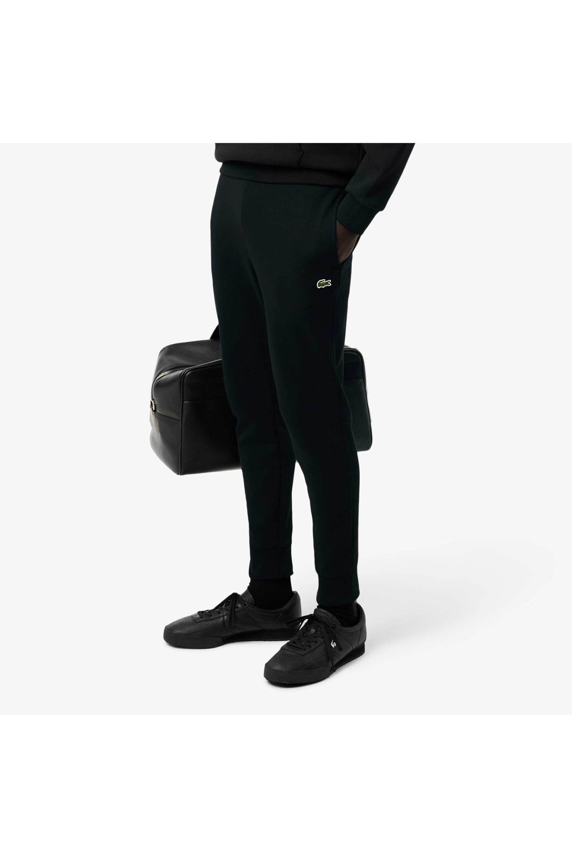 Lacoste ανδρικό παντελόνι φόρμας με κεντημένο λογότυπο Slim Fit - XH9624 Μαύρο φωτογραφία