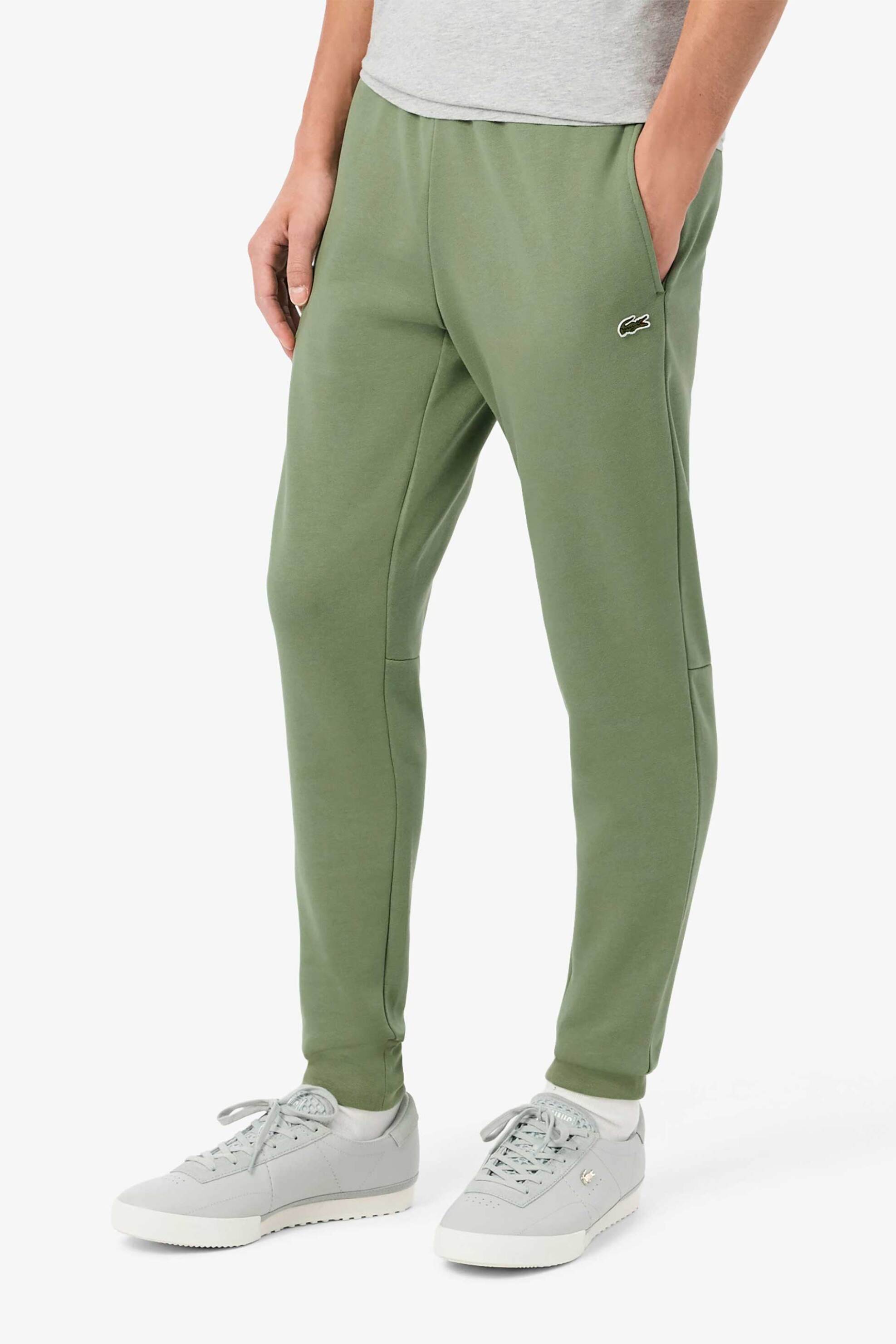 Lacoste ανδρικό παντελόνι φόρμας με κεντημένο λογότυπο Slim Fit - XH9624 Πράσινο Teal φωτογραφία