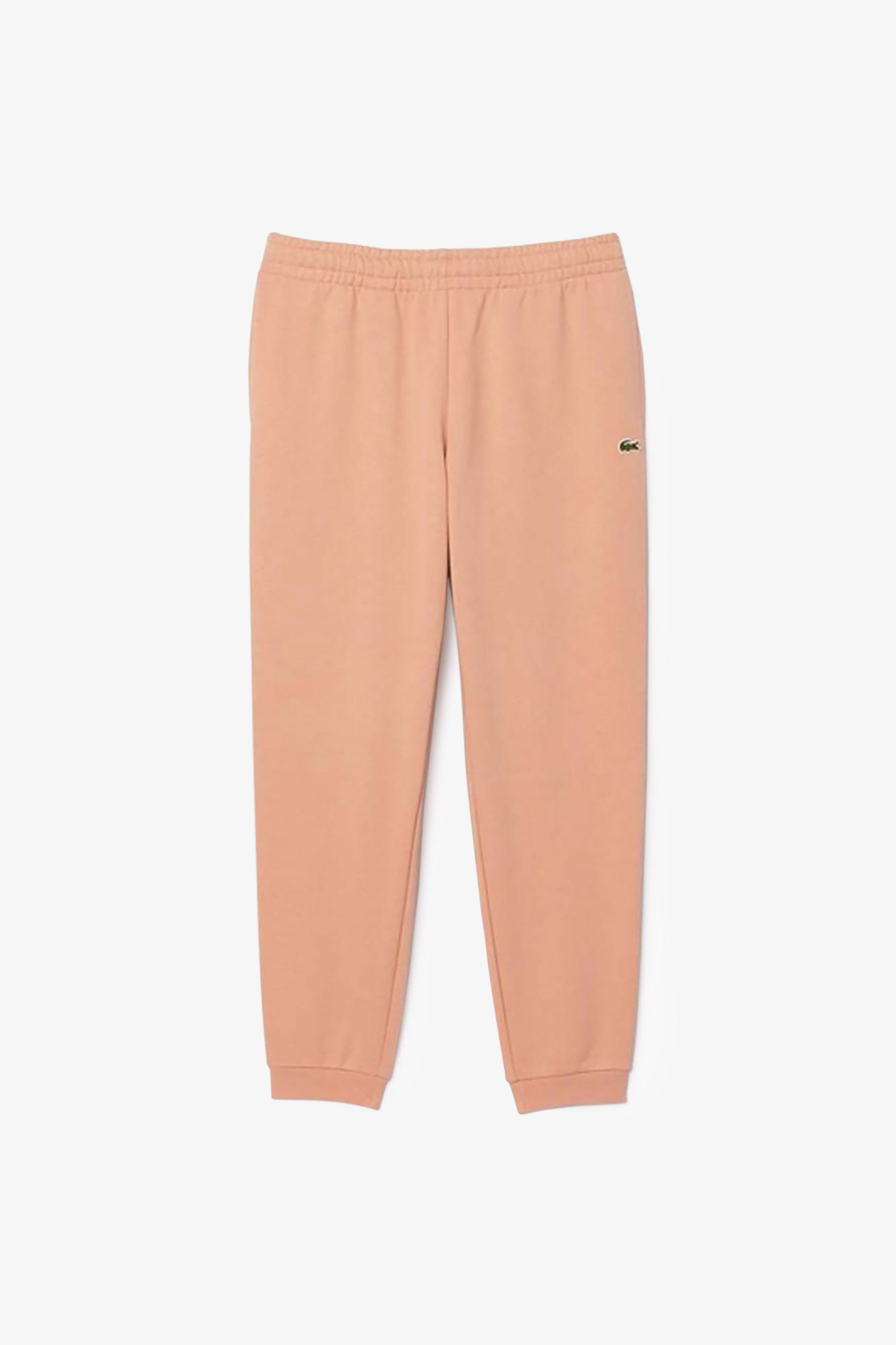 LACOSTE Lacoste ανδρικό παντελόνι φόρμας μονόχρωμο με κεντημένο λογότυπο Tapered Fit - XH9833-00 Σομόν