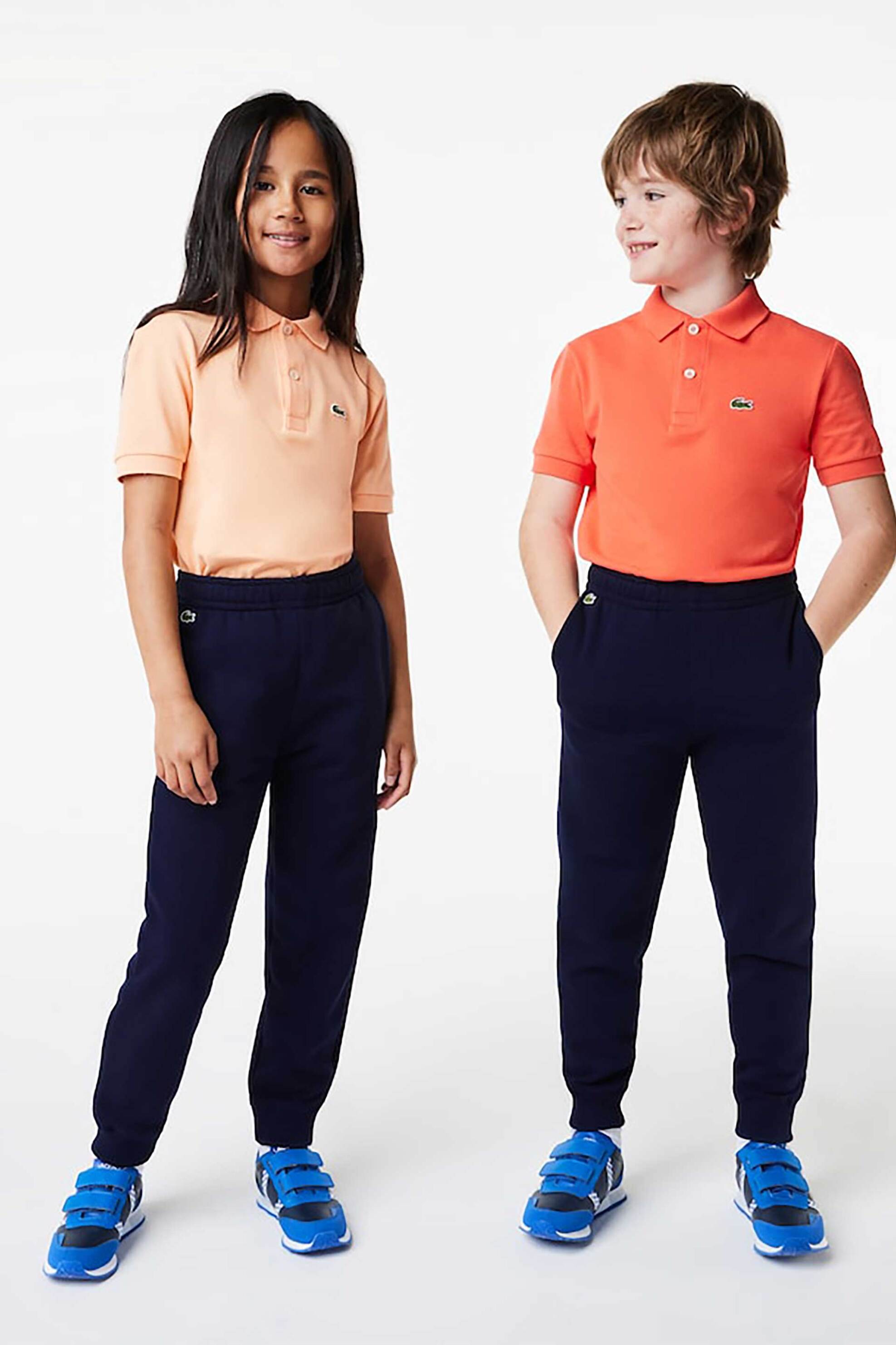 LACOSTE Lacoste παιδικό παντελόνι φόρμας μονόχρωμο με κεντημένο λογότυπο - XJ9728 Μπλε Σκούρο