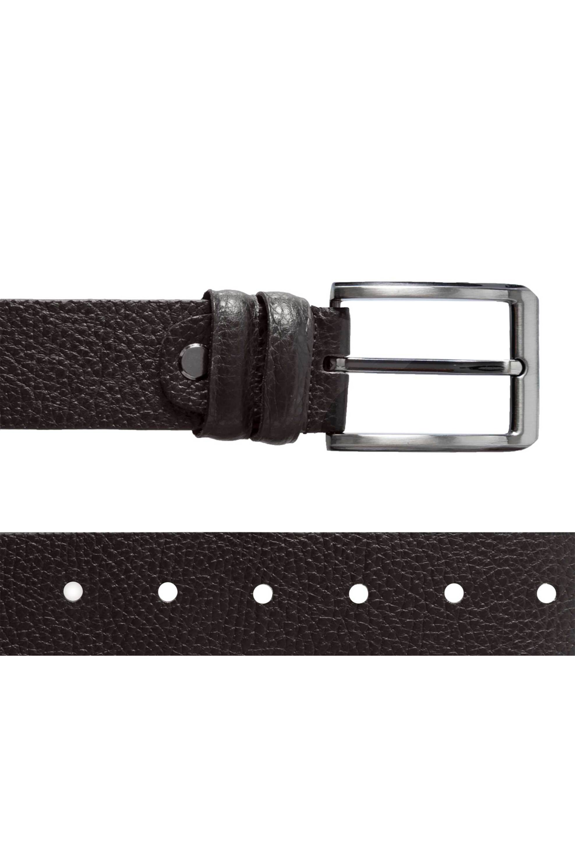 THE BOSTONIANS The Bostonians ανδρική casual δερμάτινη ζώνη με μεταλλική αγκράφα - XL0546 Καφέ