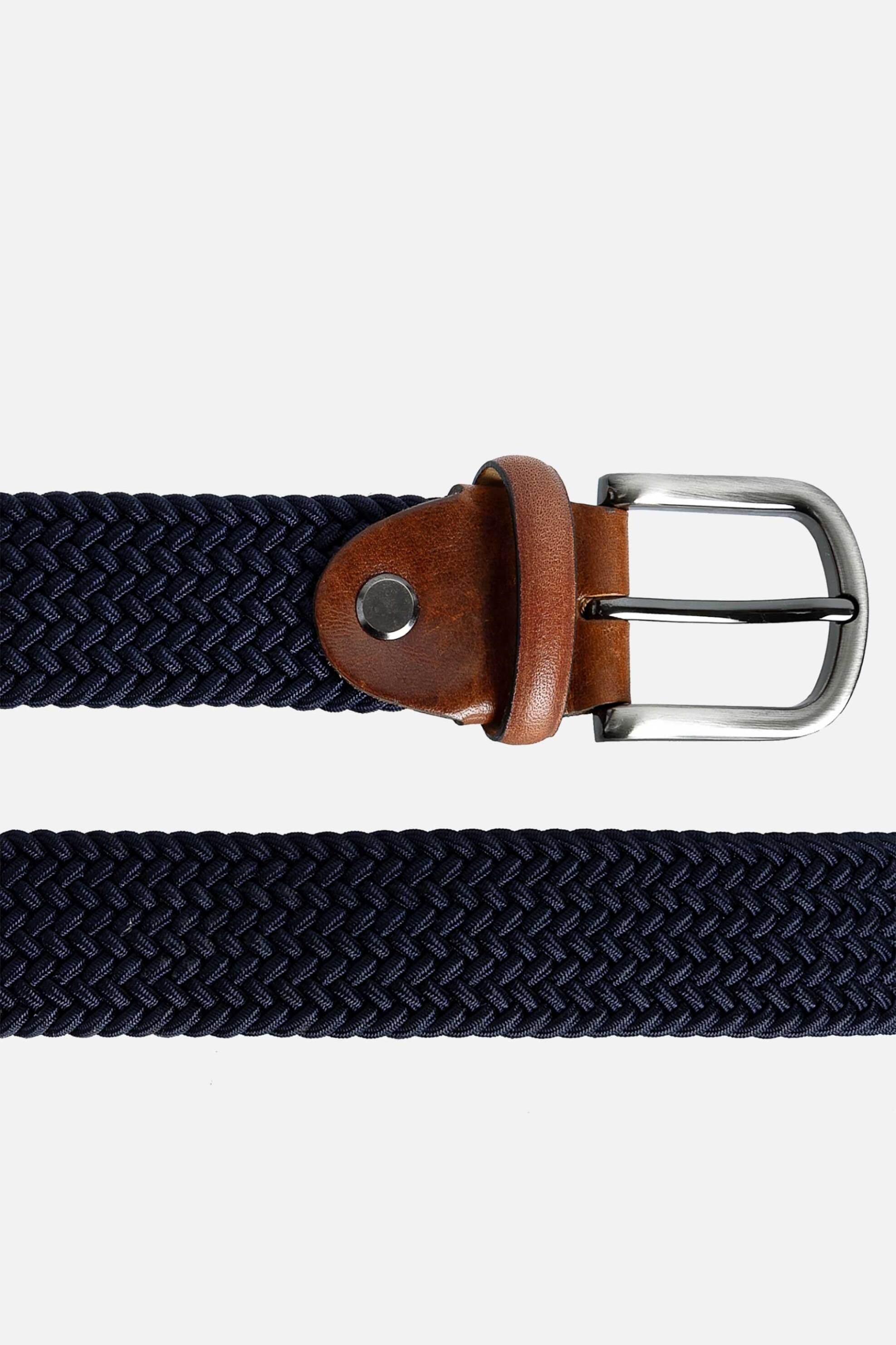 The Bostonians ανδρική ελαστική ζώνη με πλεκτό σχέδιο - XL0928 Μπλε Marine