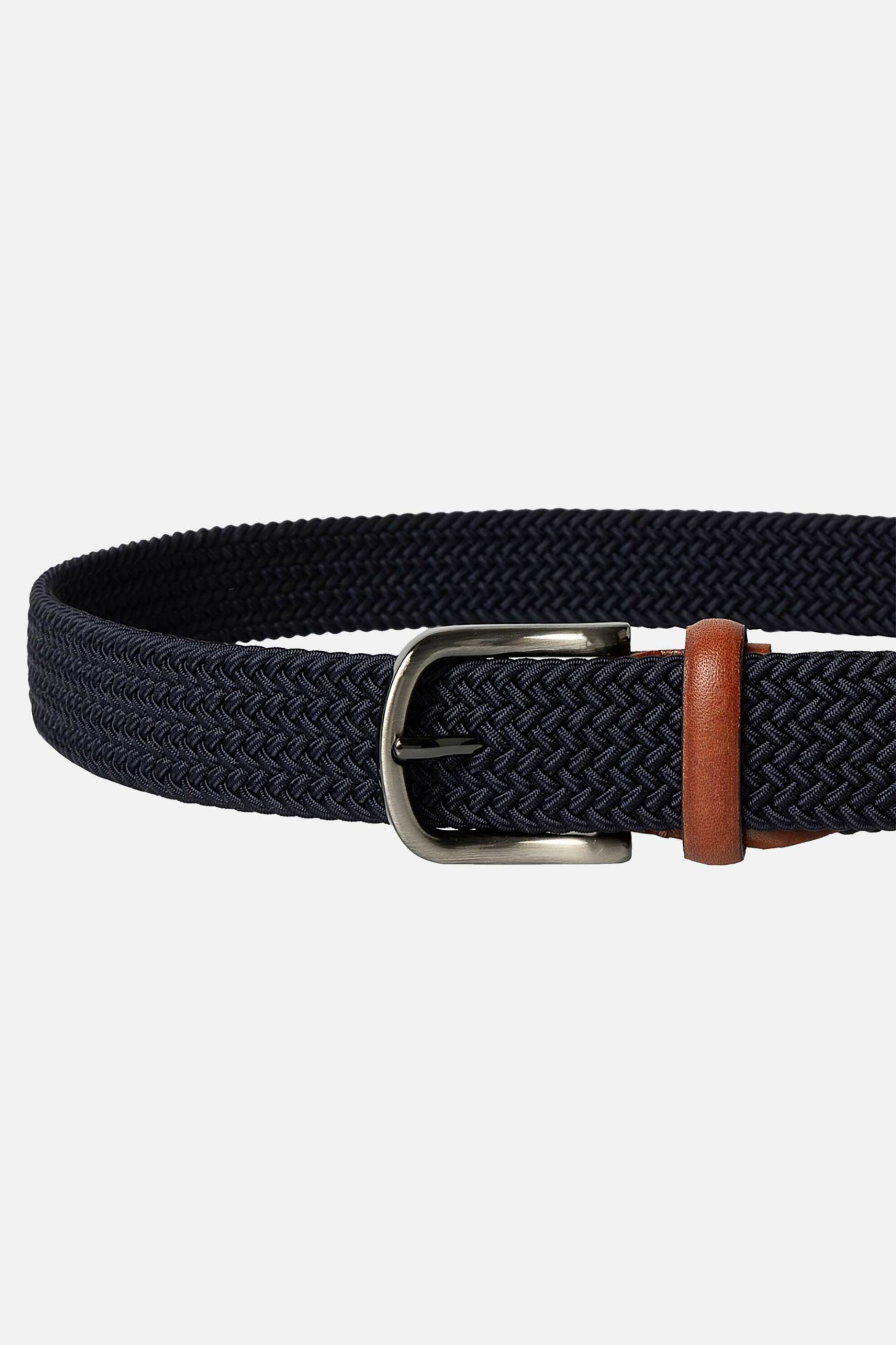 The Bostonians ανδρική ελαστική ζώνη με πλεκτό σχέδιο - XL0928 Μπλε Marine φωτογραφία