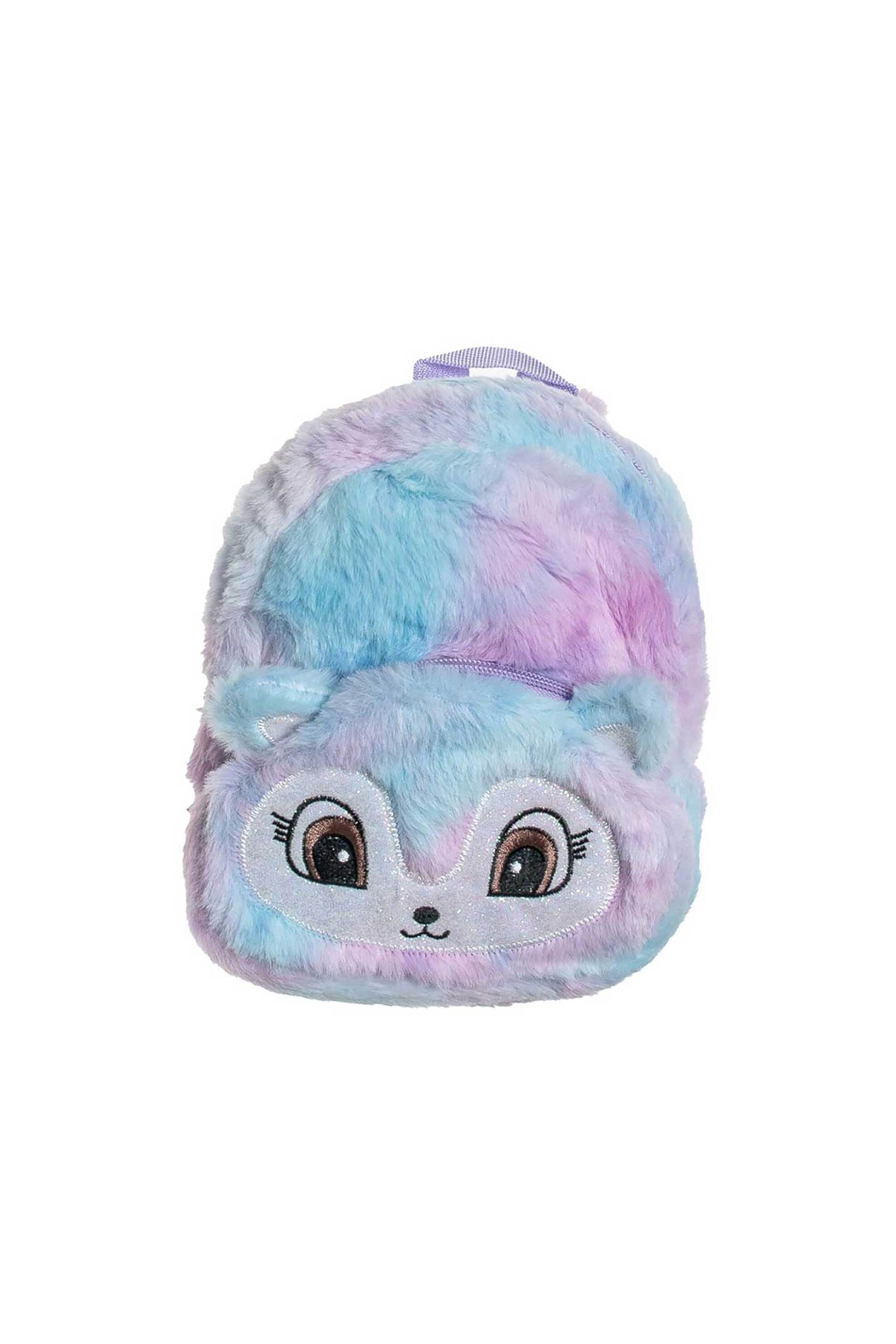 Alouette παιδική τσάντα πλάτης με χνουδωτή υφή και glitter - 00024789 Λιλά