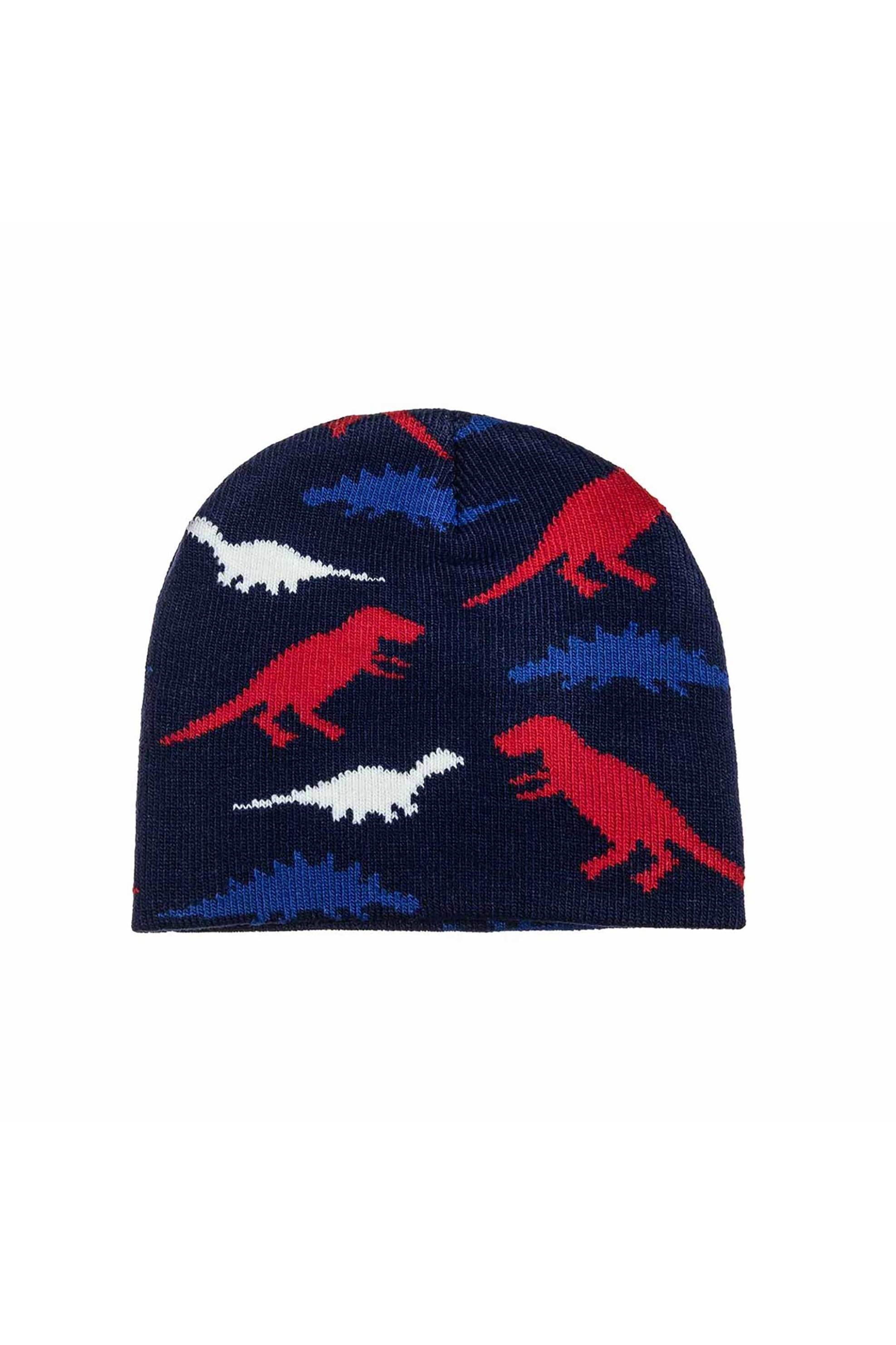 ALOUETTE Alouette παιδικός σκούφος με σχέδιο δεινόσαυρους (9 μηνών - 4 ετών) - 00030064 Μπλε Σκούρο