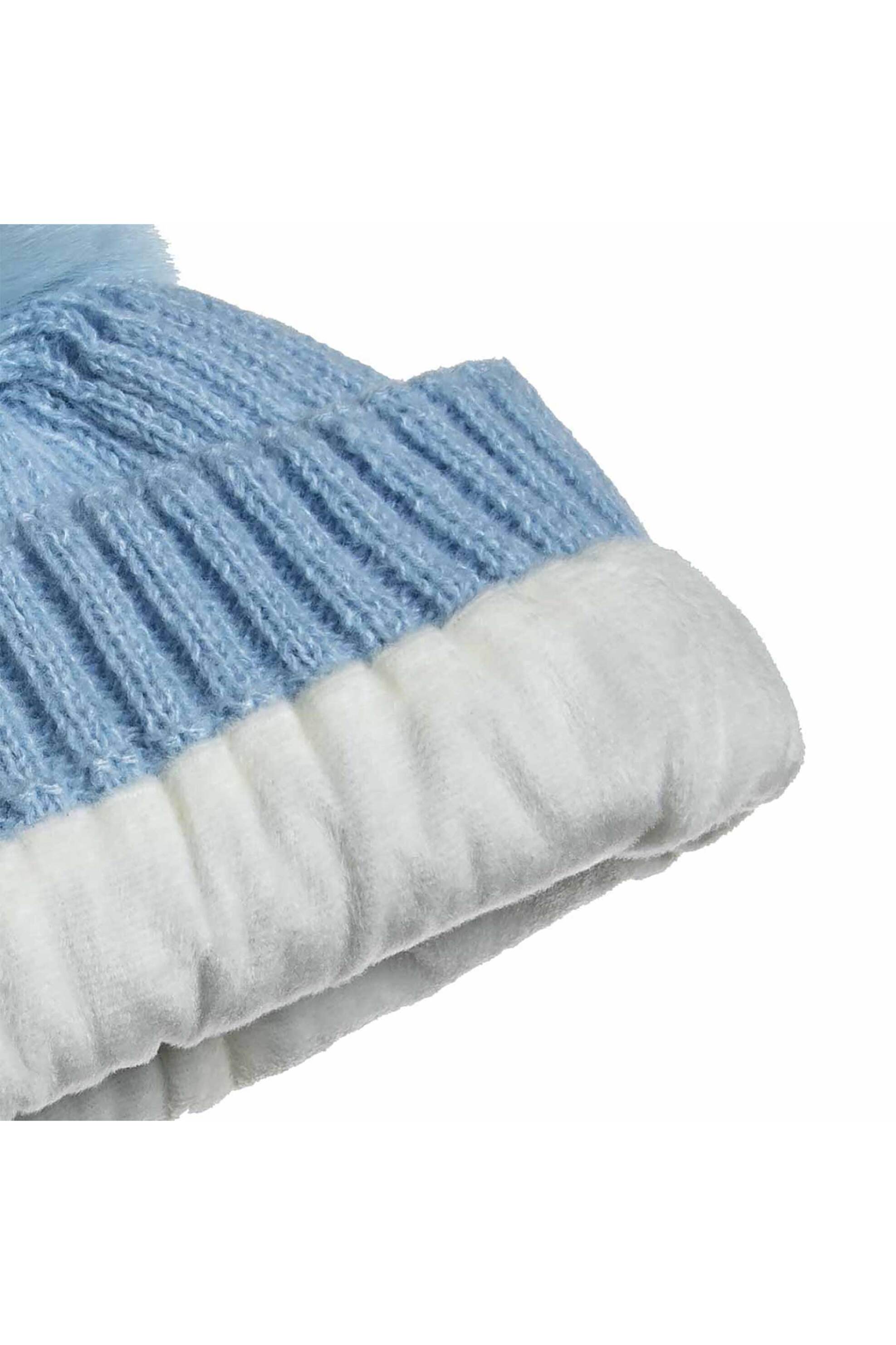 Alouette παιδικό σετ σκούφος και κασκόλ με σχέδιο πιγκουίνο και πομ πον (1-6 ετών) - 00030068 Μπλε Ανοιχτό φωτογραφία