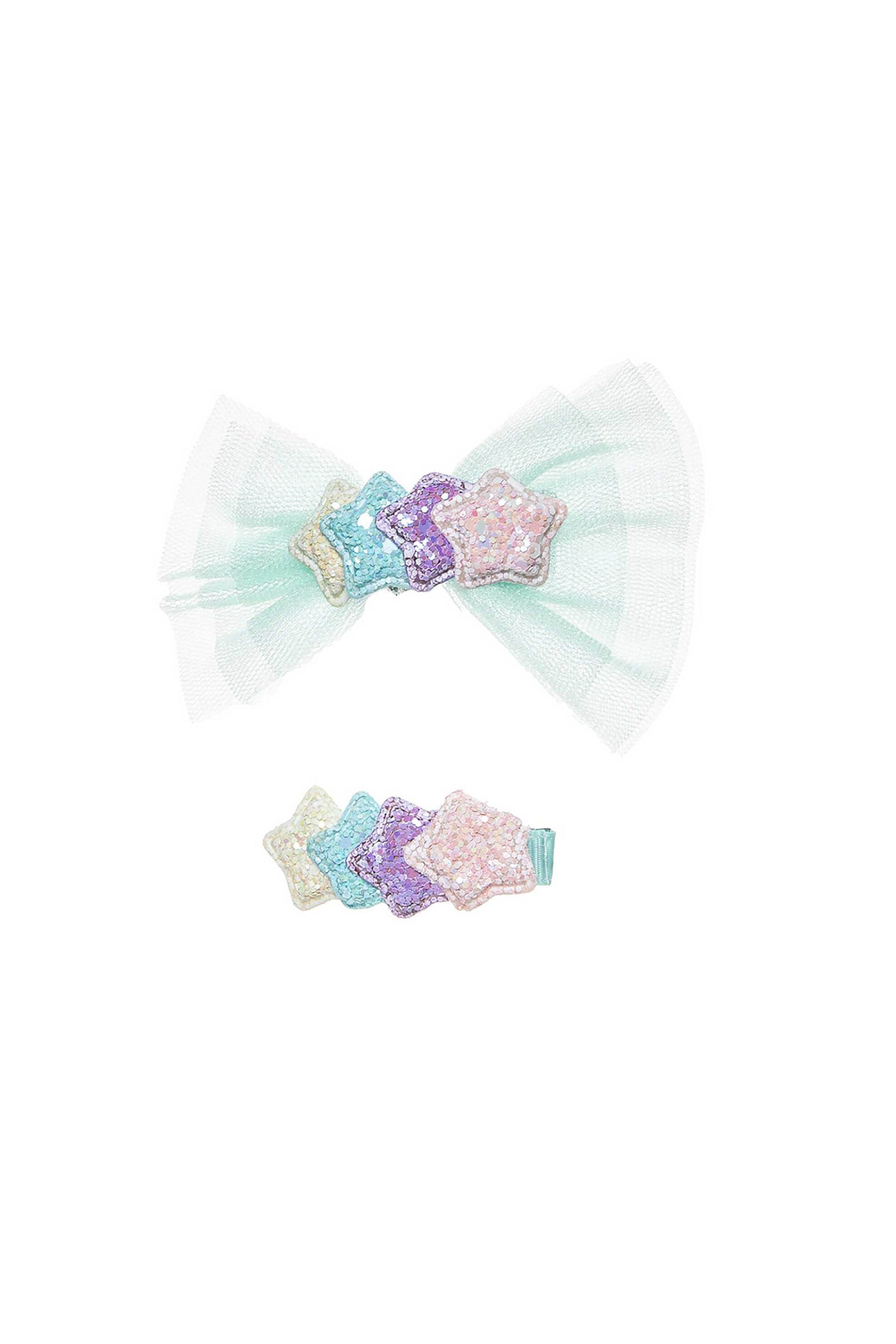 ALOUETTE Alouette παιδικό κλιπ μαλλιών τούλι με glitter - 00032064 Γαλάζιο
