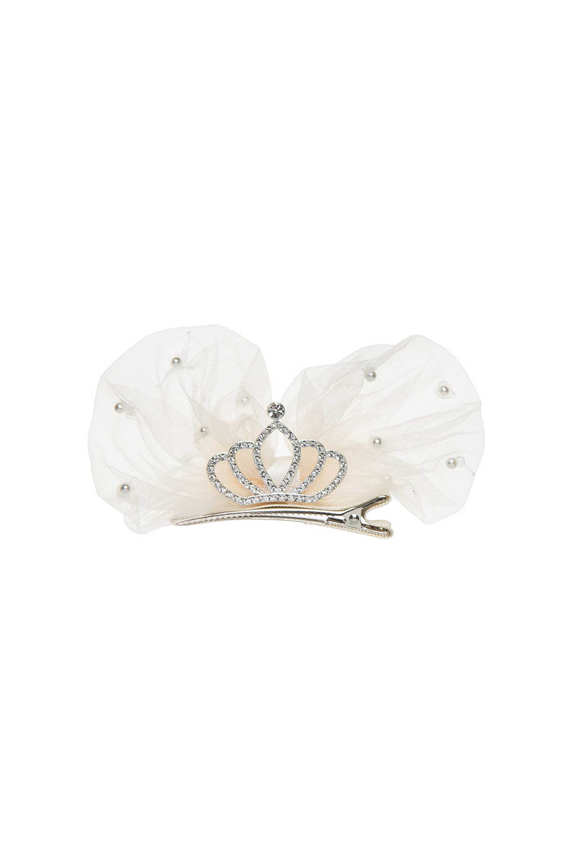 ALOUETTE Alouette παιδικό κλιπ μαλλιών τούλι με στρας - 00032068 Λευκό