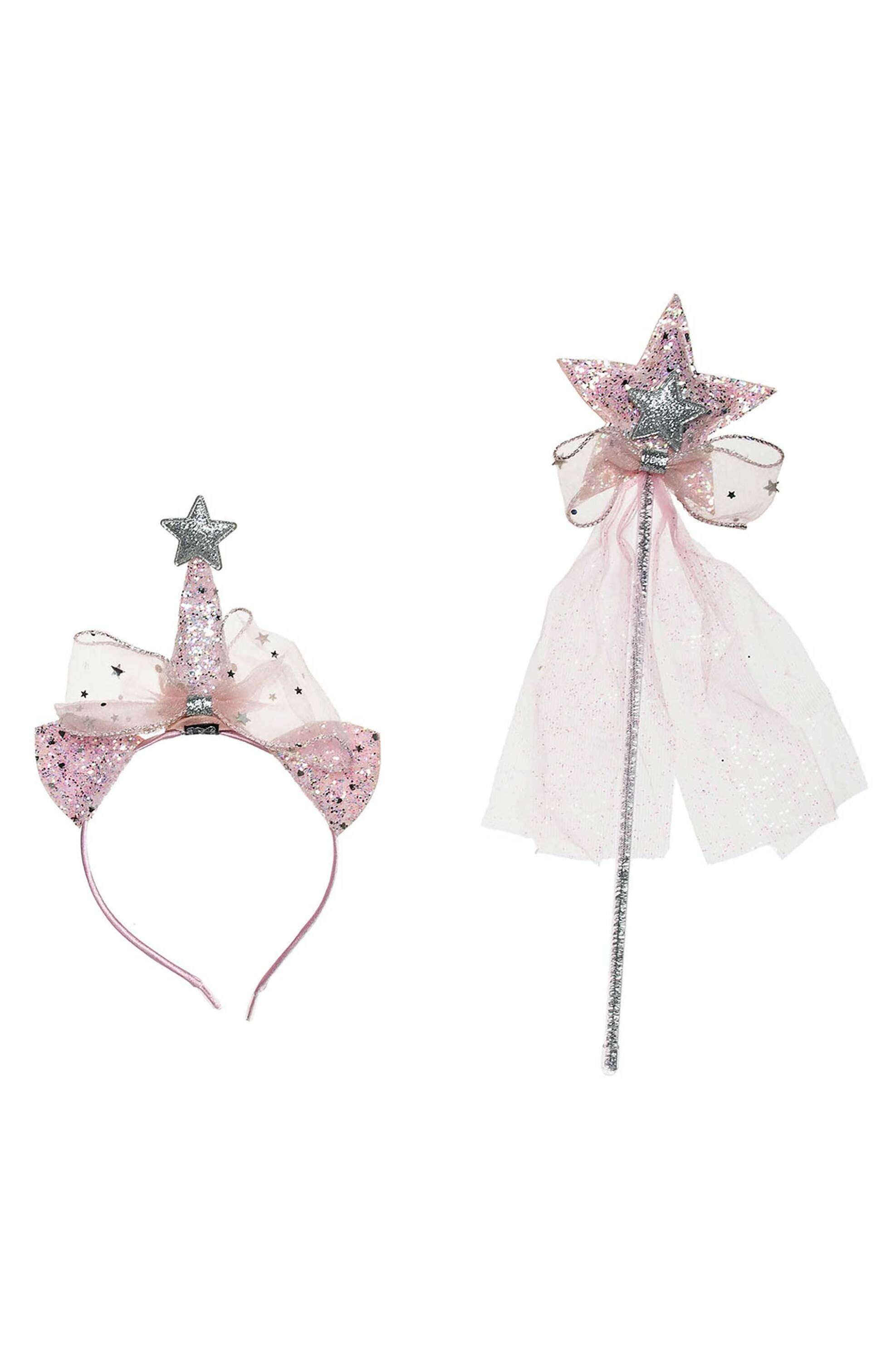 Alouette παιδικό σετ στέκα μαλλιών και ραβδάκι με glitter (2 τεμάχια) - 00032100 Ροζ Ανοιχτό