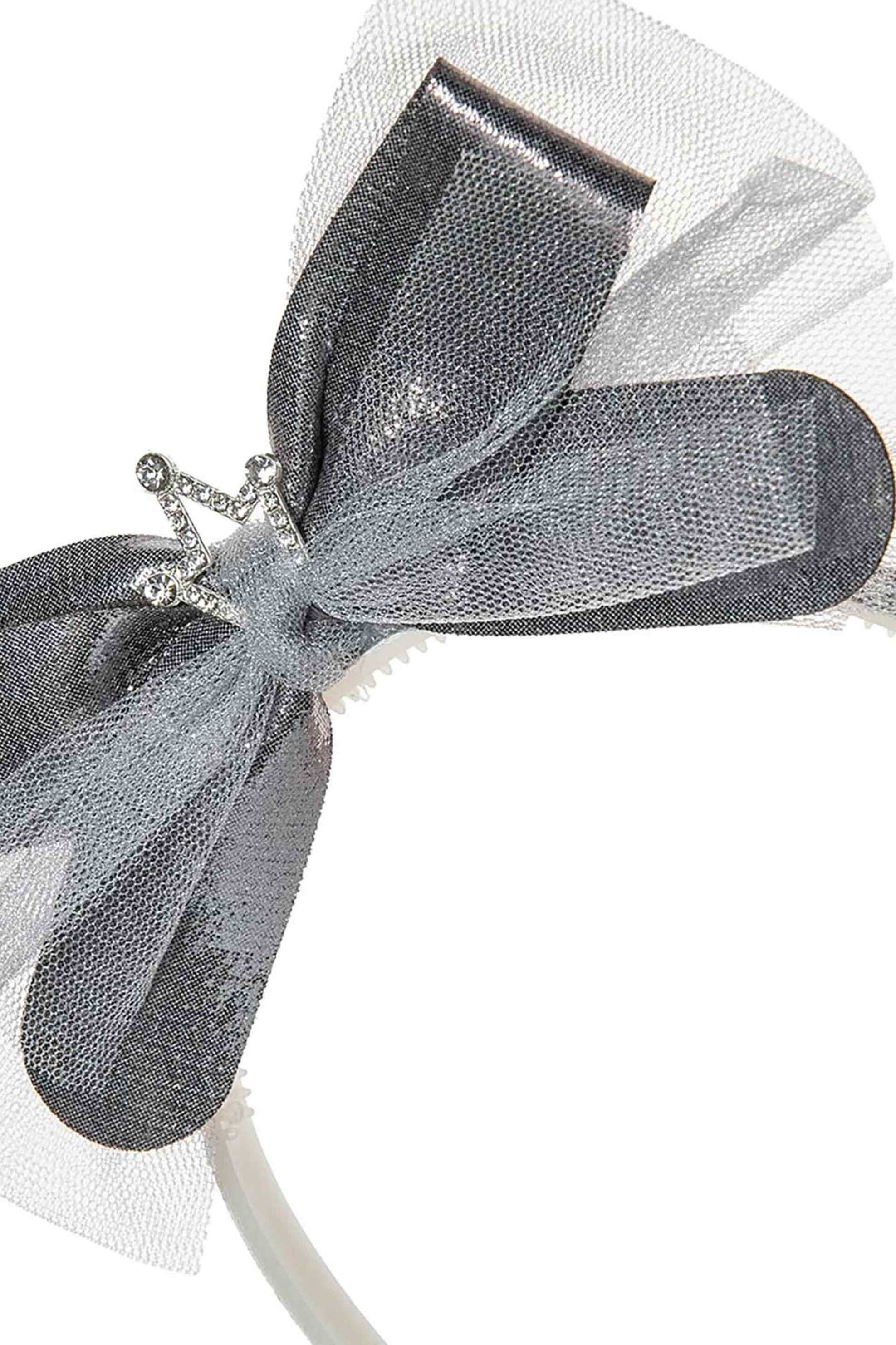 Alouette παιδική στέκα μαλλιών με φιόγκο - 00032107 Ασημί φωτογραφία