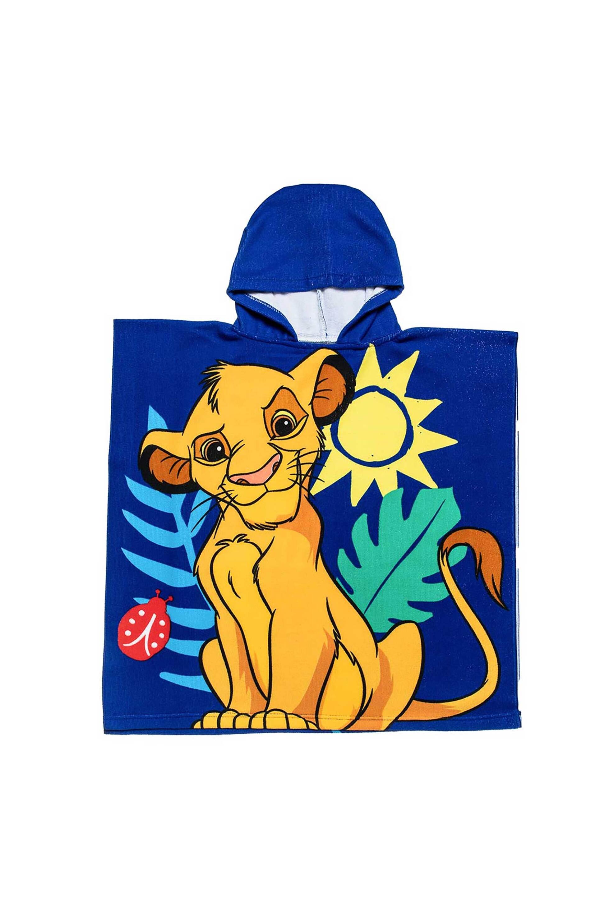 ALOUETTE Alouette παιδικό πόντσο θαλάσσης Lion King - 00030114 Μπλε Σκούρο