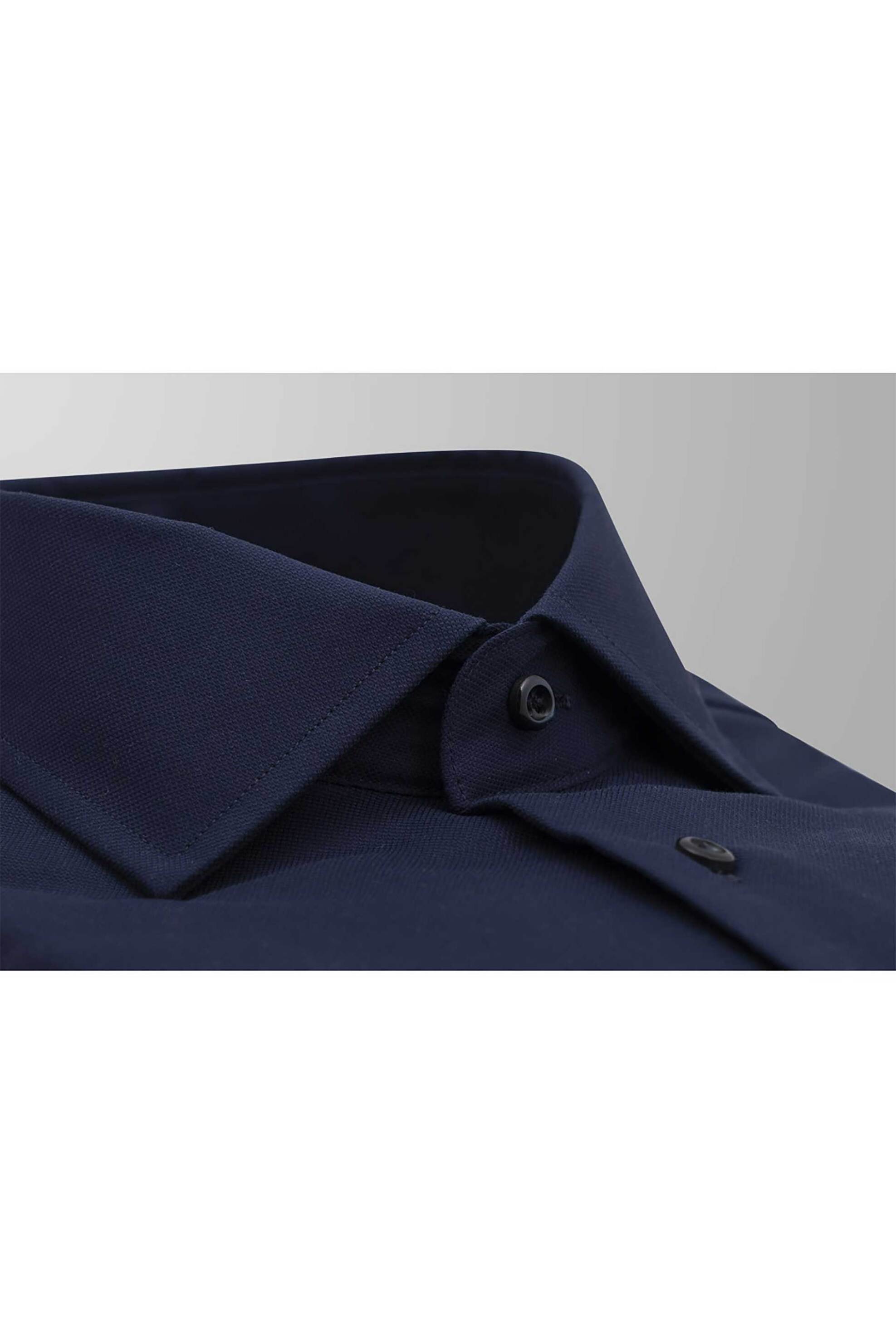 Oxford Company Ανδρικό Πουκάμισο Club Μονόχρωμο Slim Fit Classic - Z217Nrm21 03 Μπλε Σκούρο