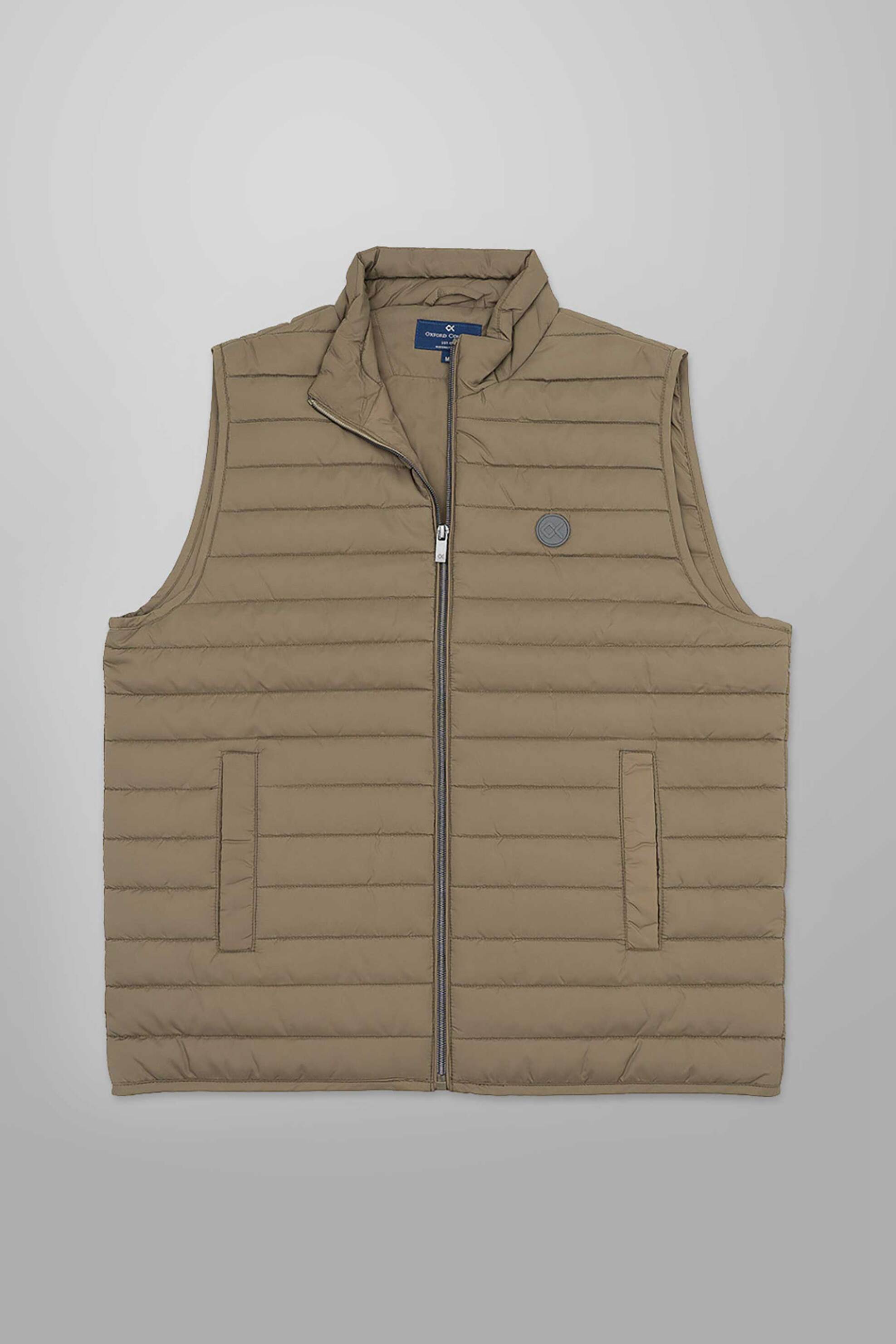 Oxford Company ανδρικό αμάνικο μπουφάν με καπιτονέ σχέδιο Regular Fit - A112-HW81.02 Λαδί