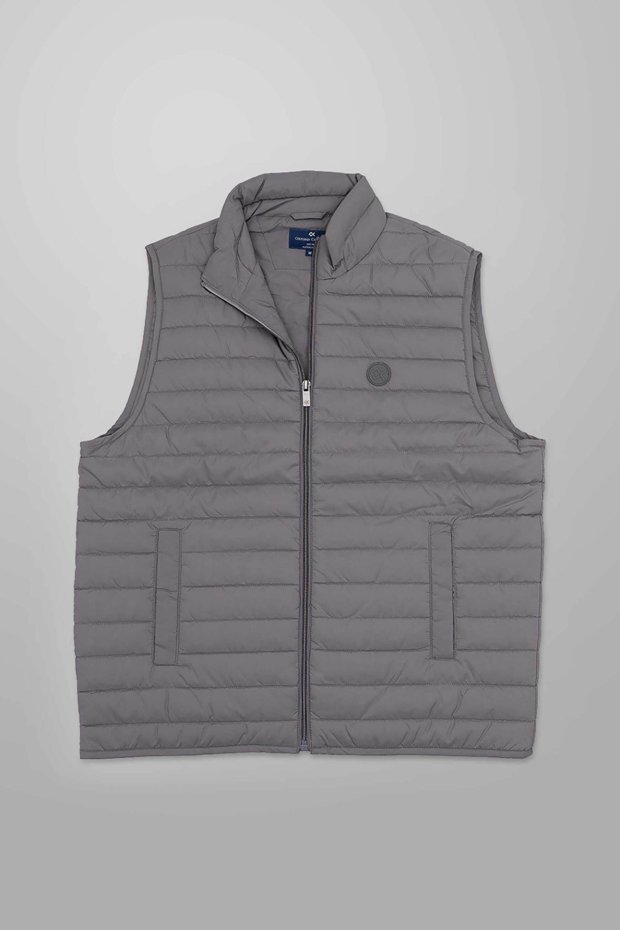 Oxford Company ανδρικό αμάνικο μπουφάν με καπιτονέ σχέδιο Regular Fit - A112-HW81.04 Γκρι