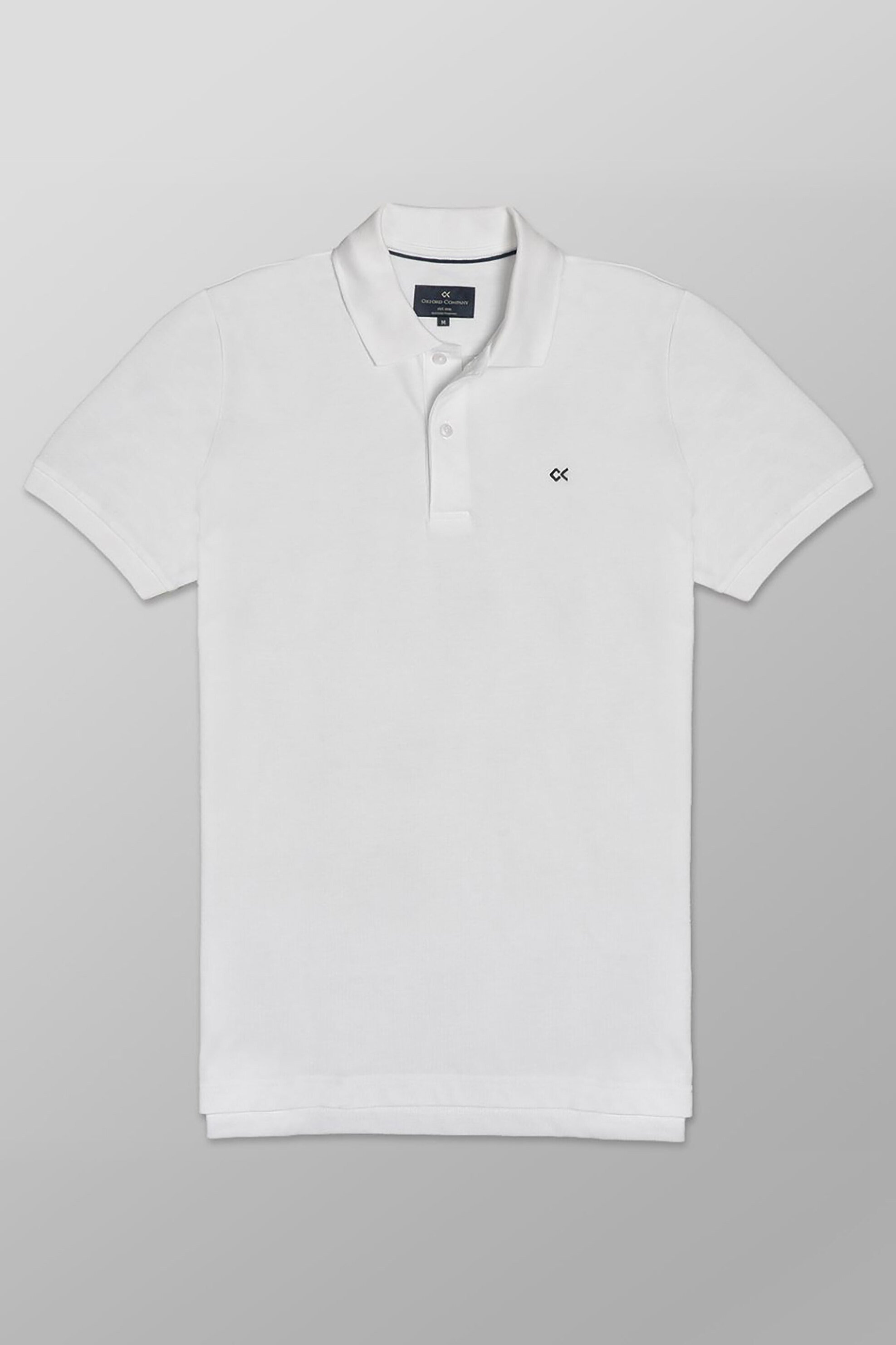 OXFORD COMPANY Oxford Company ανδρική μπλούζα πόλο πικέ κοντομάνικη Regular Fit - P410-PX00.01 Λευκό