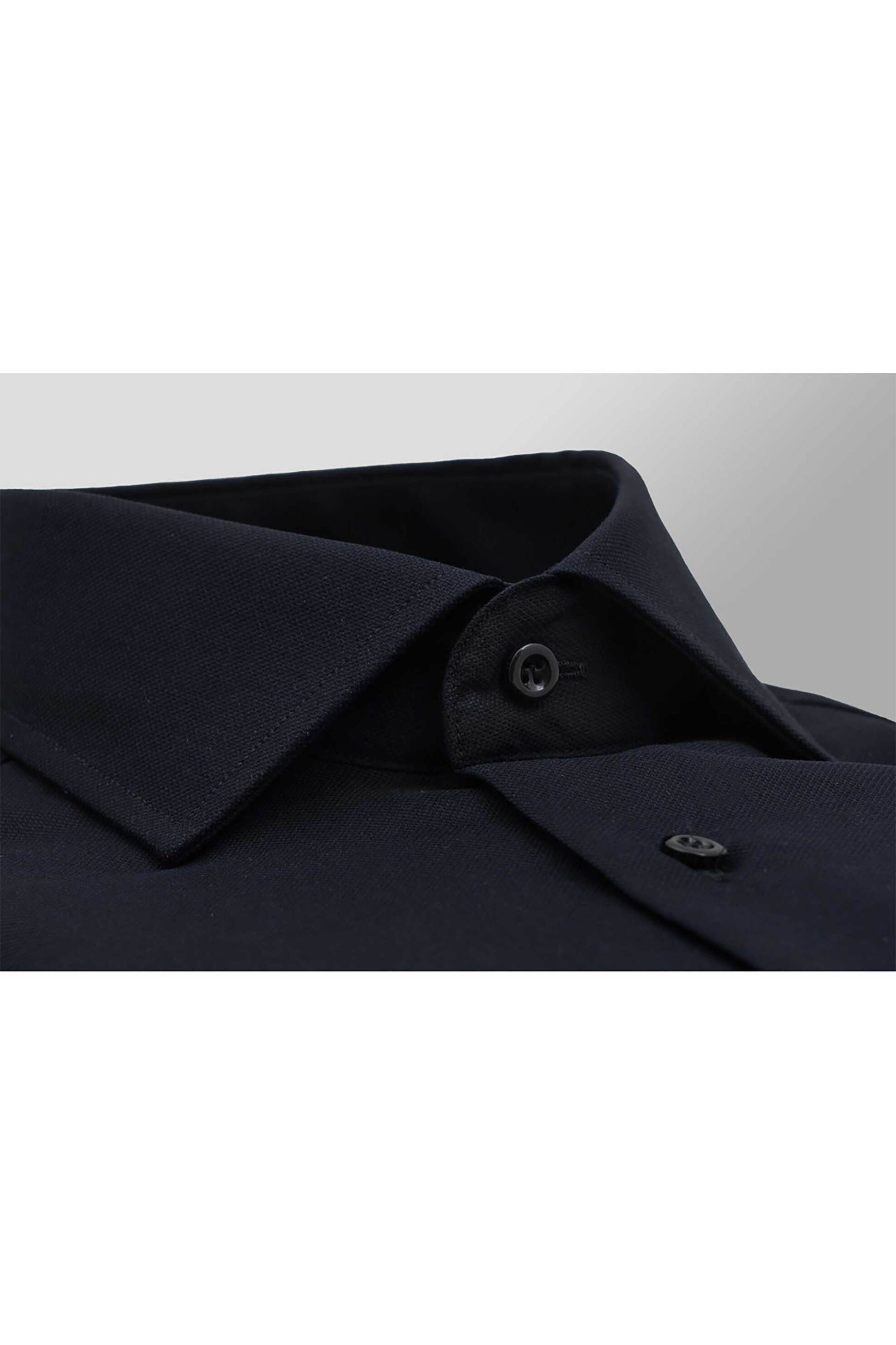 Oxford Company Ανδρικό Πουκάμισο Club Μονόχρωμο Slim Fit Classic - Z217Nrm21 05 Μαύρο